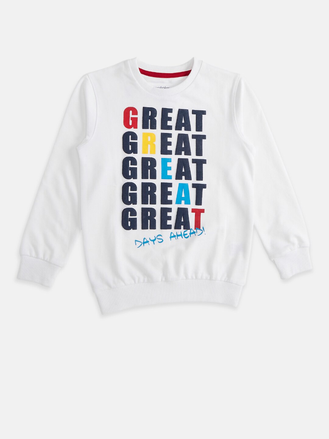 

Pantaloons Junior Boys White Printed Sweatshirt