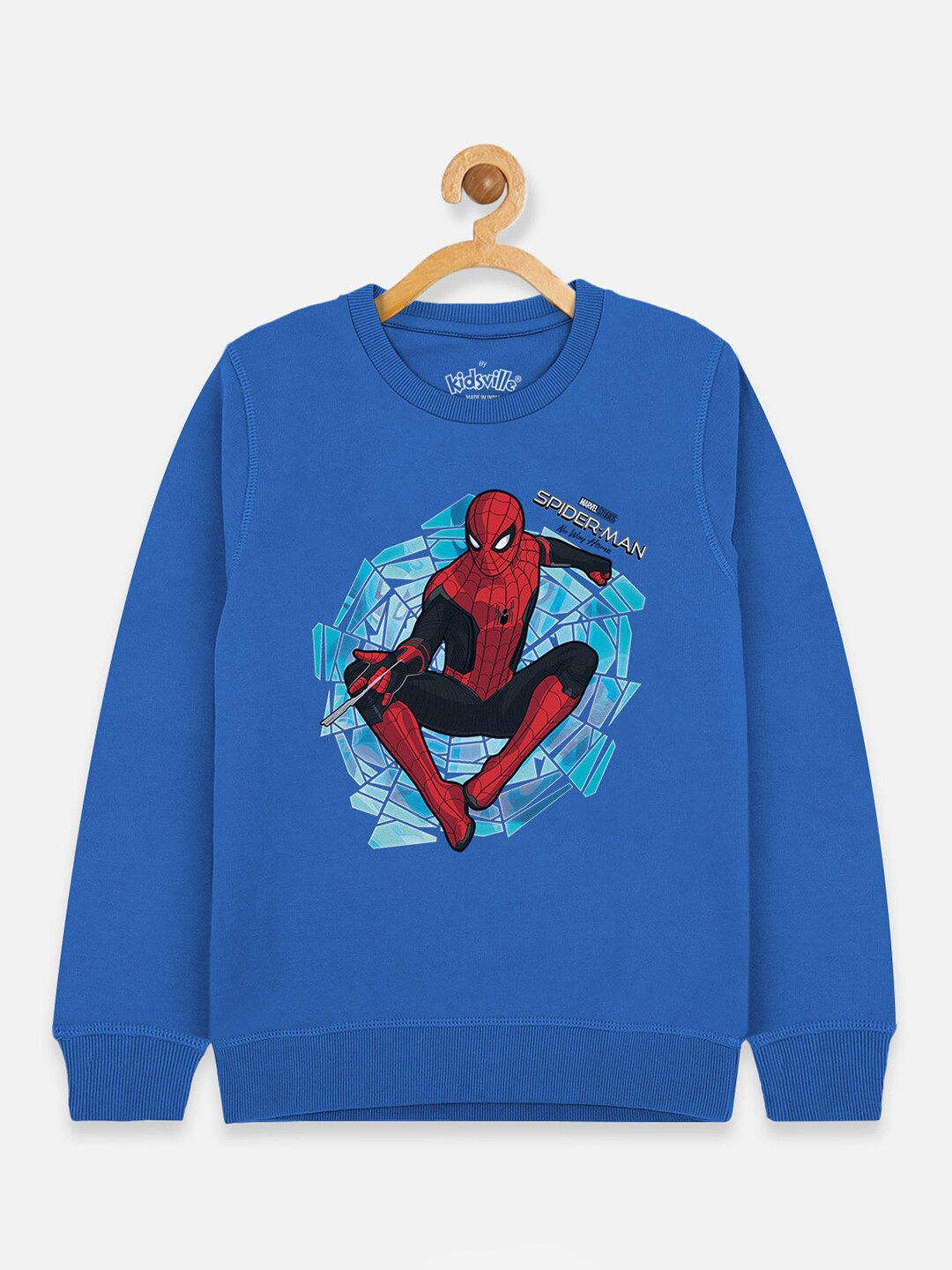 

Kids Ville Boys Blue Spider Man Printed Sweatshirt
