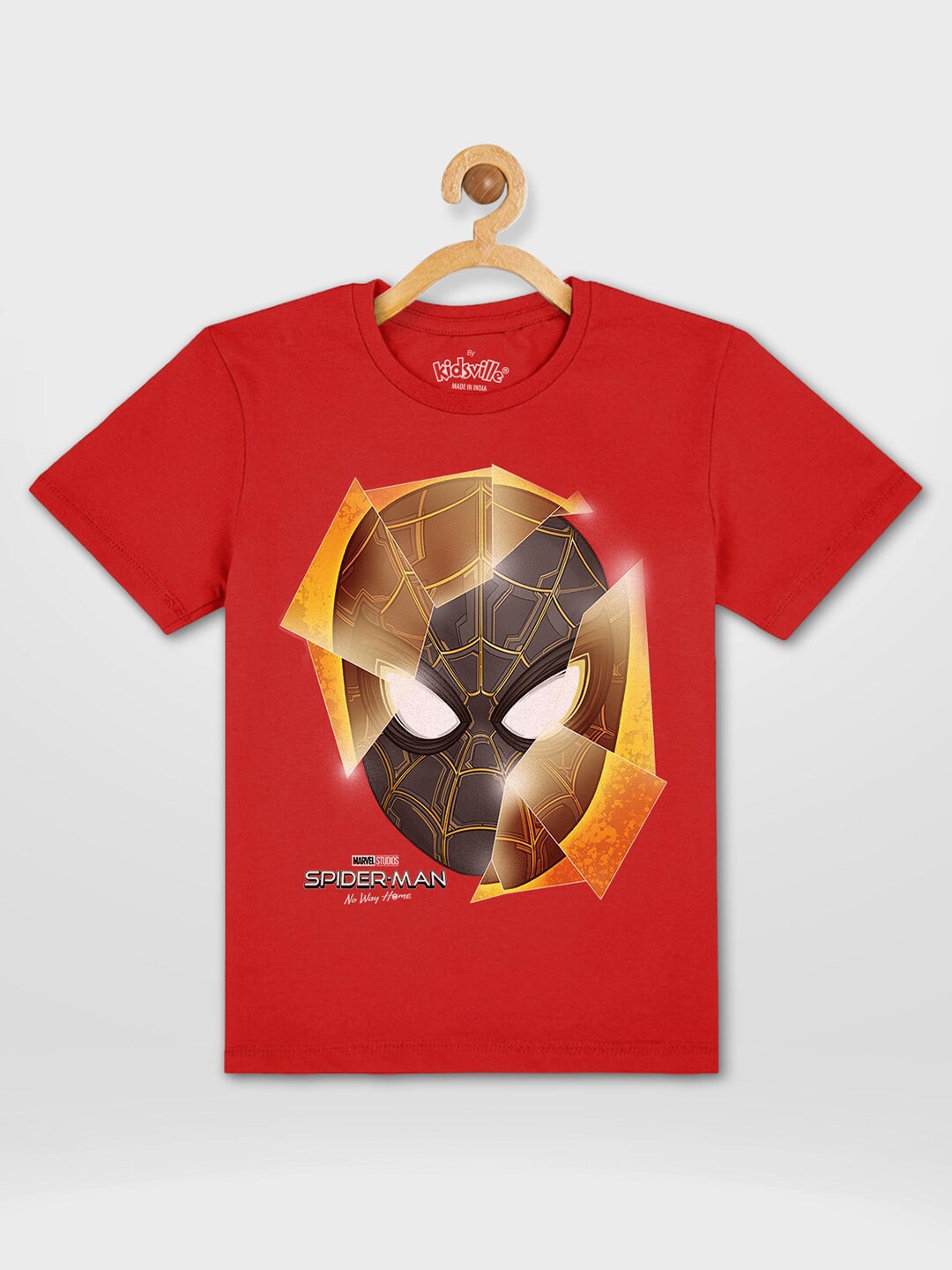 

Kids Ville Boys Red Spider-Man Printed T-shirt