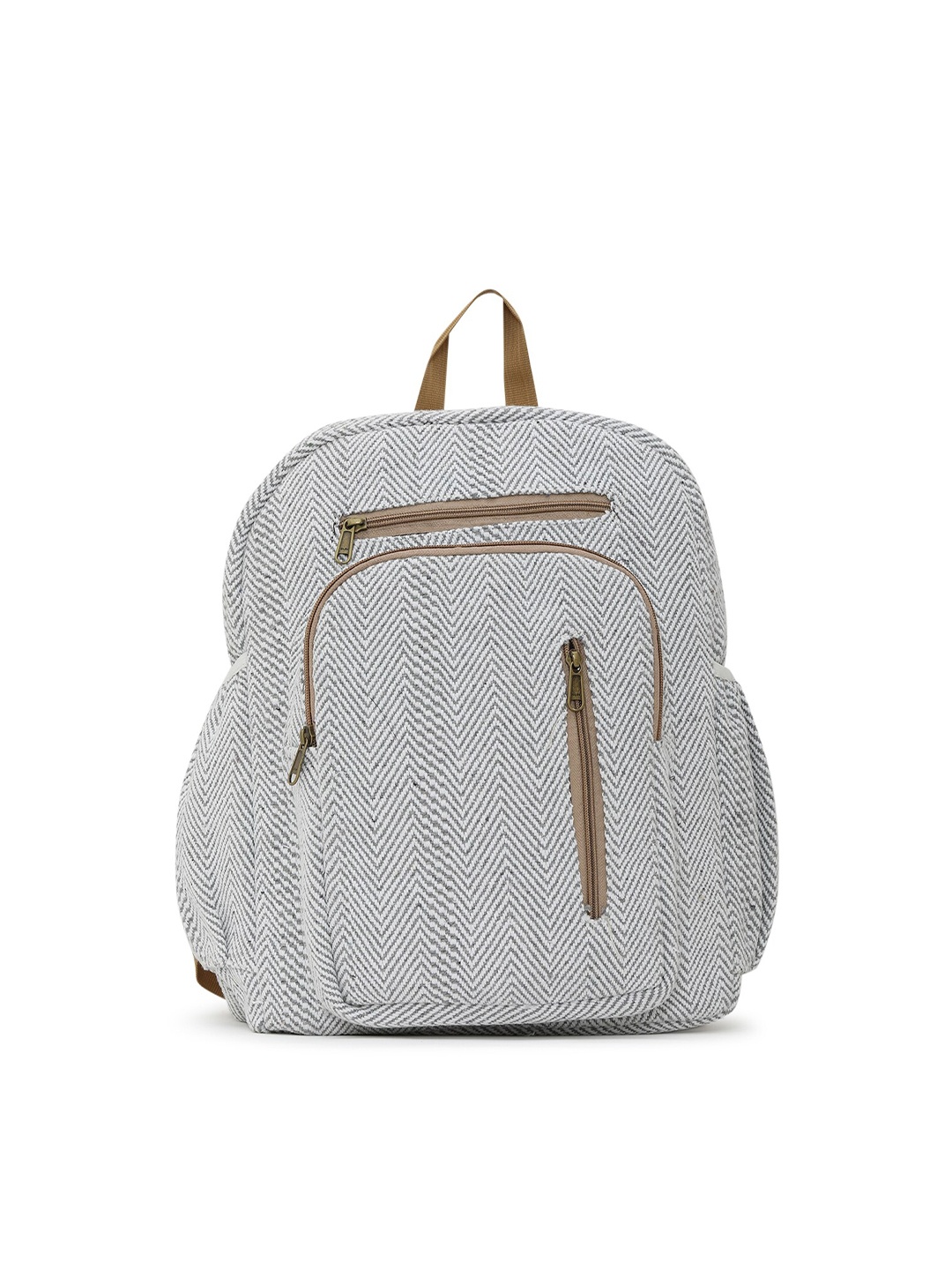 

gaura pakhi Unisex Grey Geometric Backpack