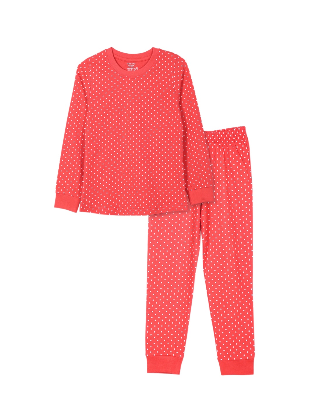 

minnow Girls Coral Pure Cotton Printed Night suit