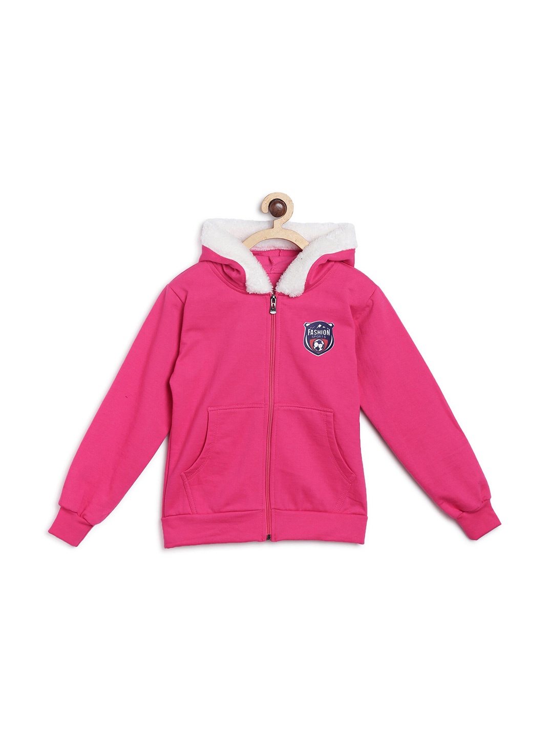 

SWEET ANGEL Boys Pink Solid Hooded Sweatshirt