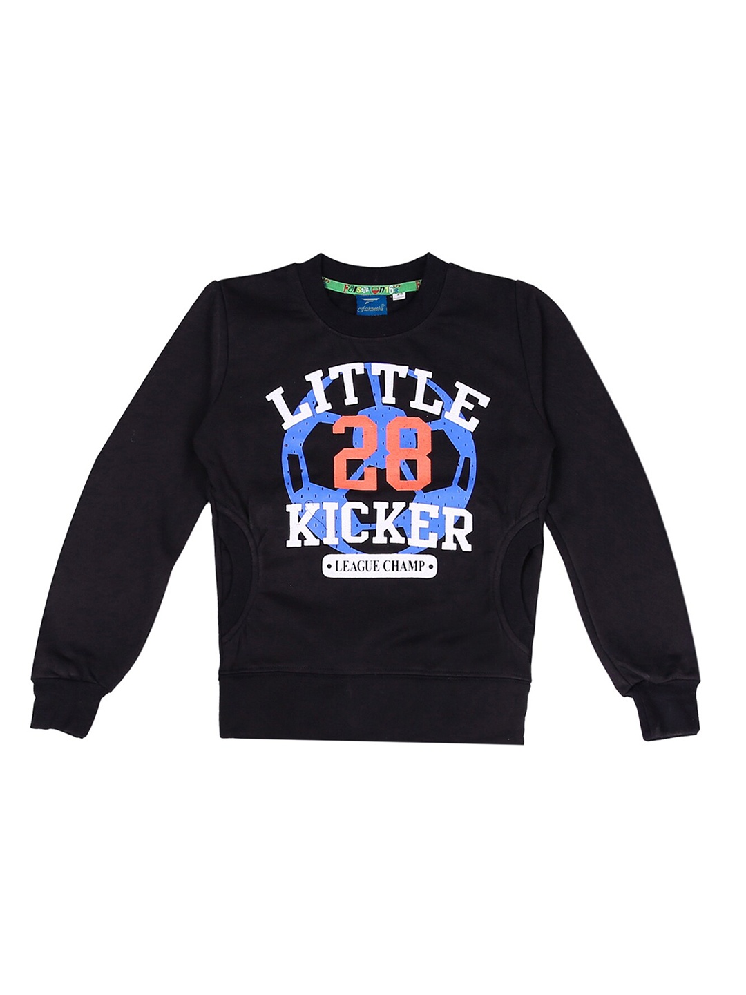 

Fashionable Boys Black Printed Sweatshirt