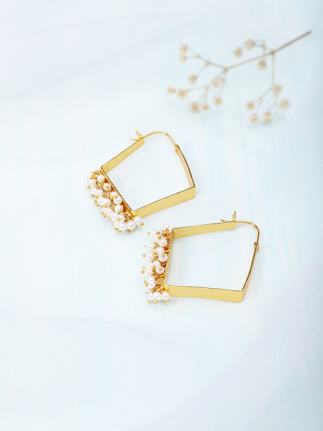 

Fabindia Gold-Toned Contemporary Half Hoop Earrings