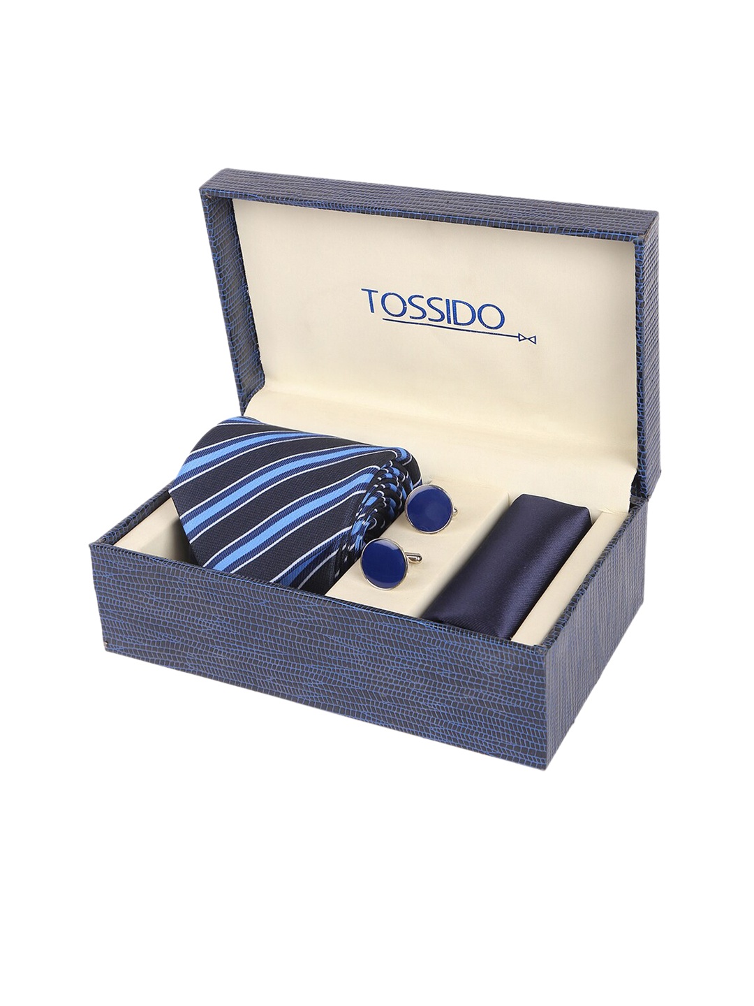 

Tossido Men Microfibre Accessory Gift Set, Navy blue