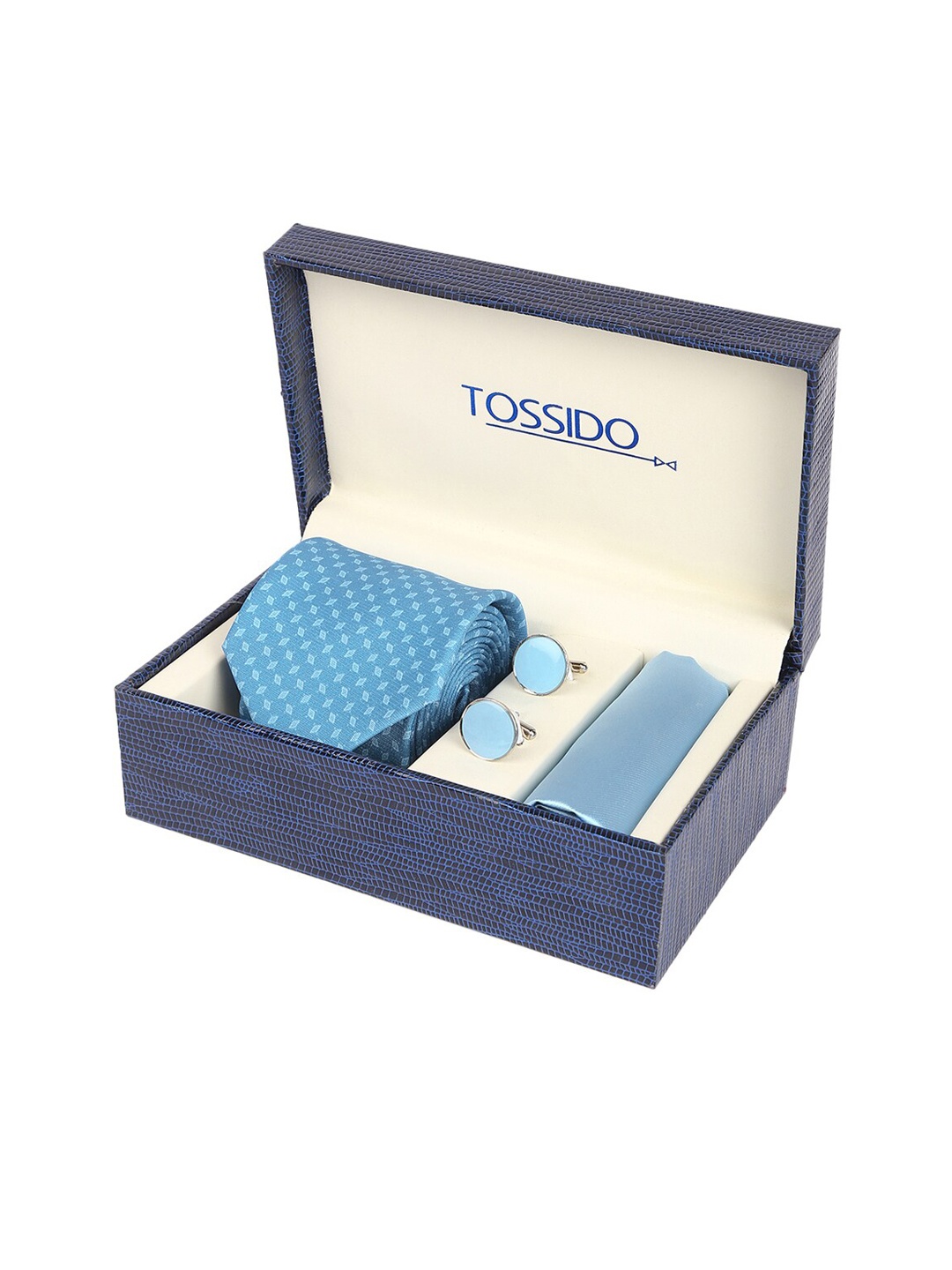 

Tossido Men Blue Microfiber Accessory Gift Set