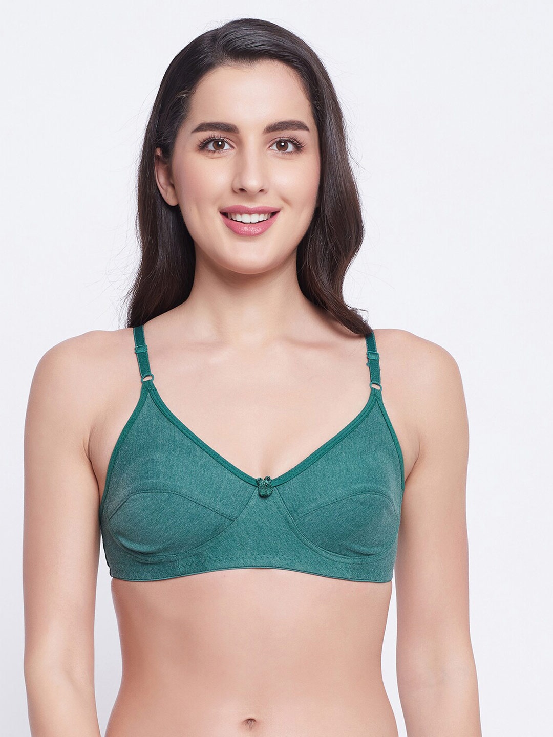 

Clovia Green Everyday Bra - Non-Padded Non-Wired Full Coverage