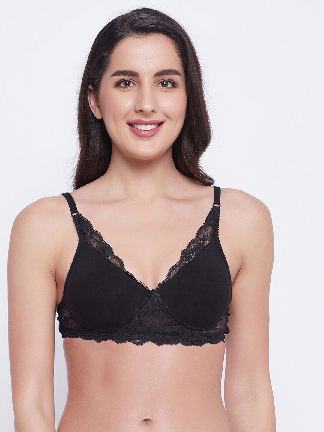 

Clovia Black Push-Up Bra Lightly Padded