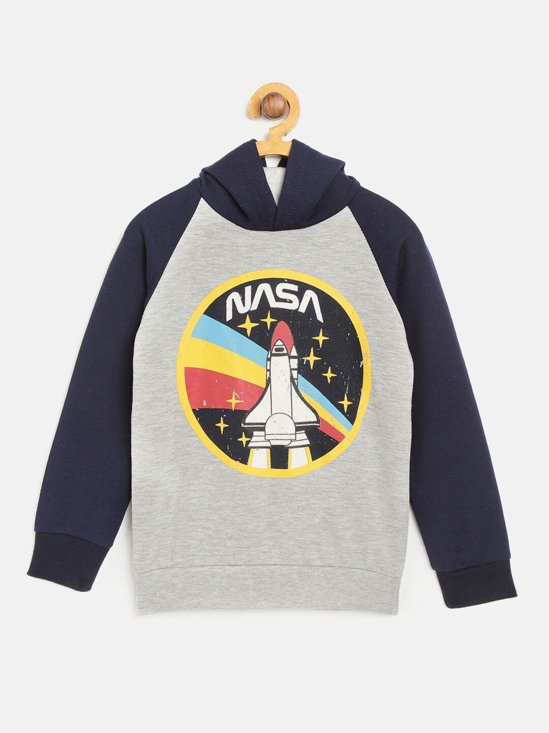 

Lazy Shark Girls Grey Printed Hooded Sweatshirt