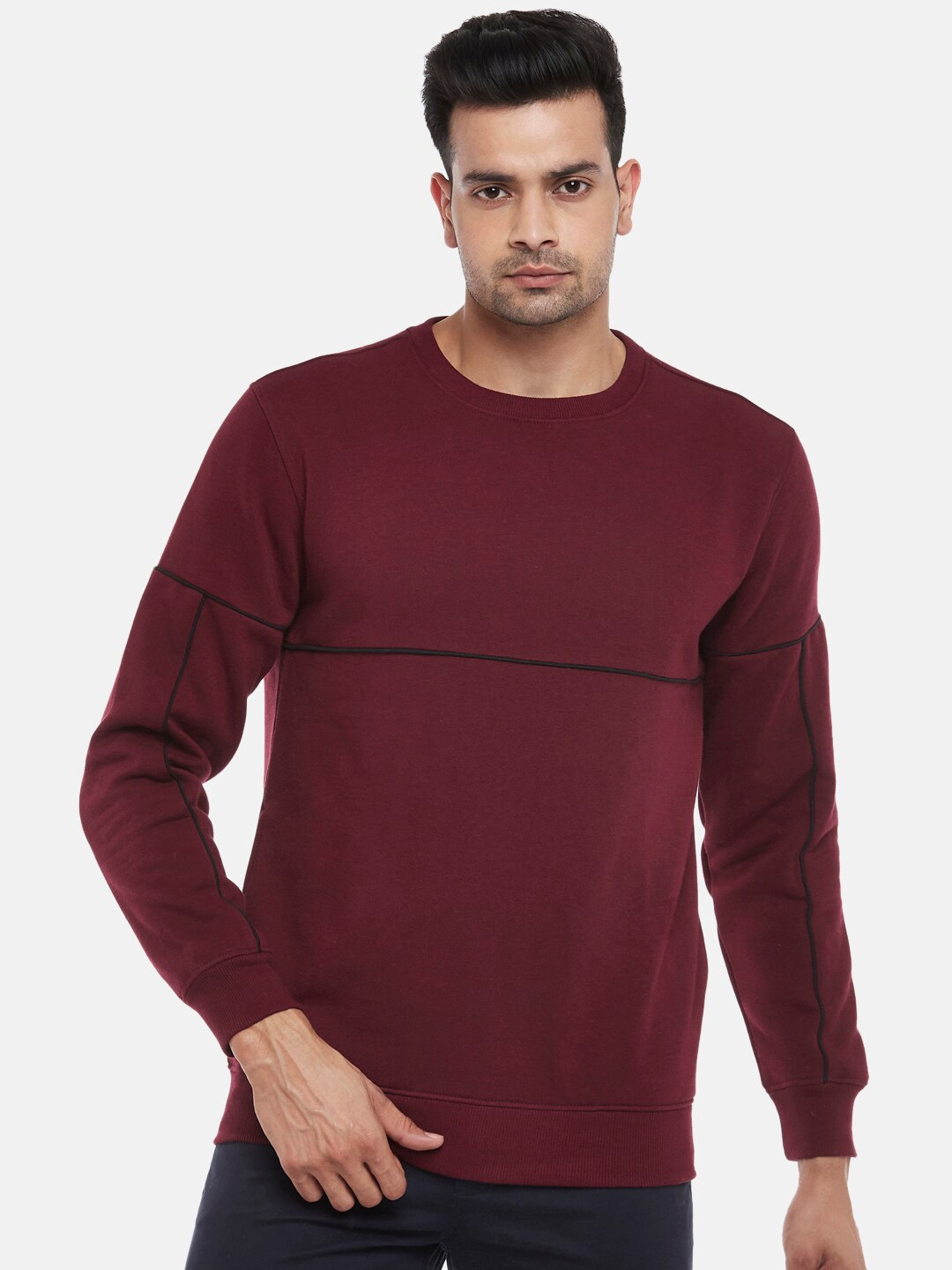 

BYFORD by Pantaloons Men Red Sweatshirt