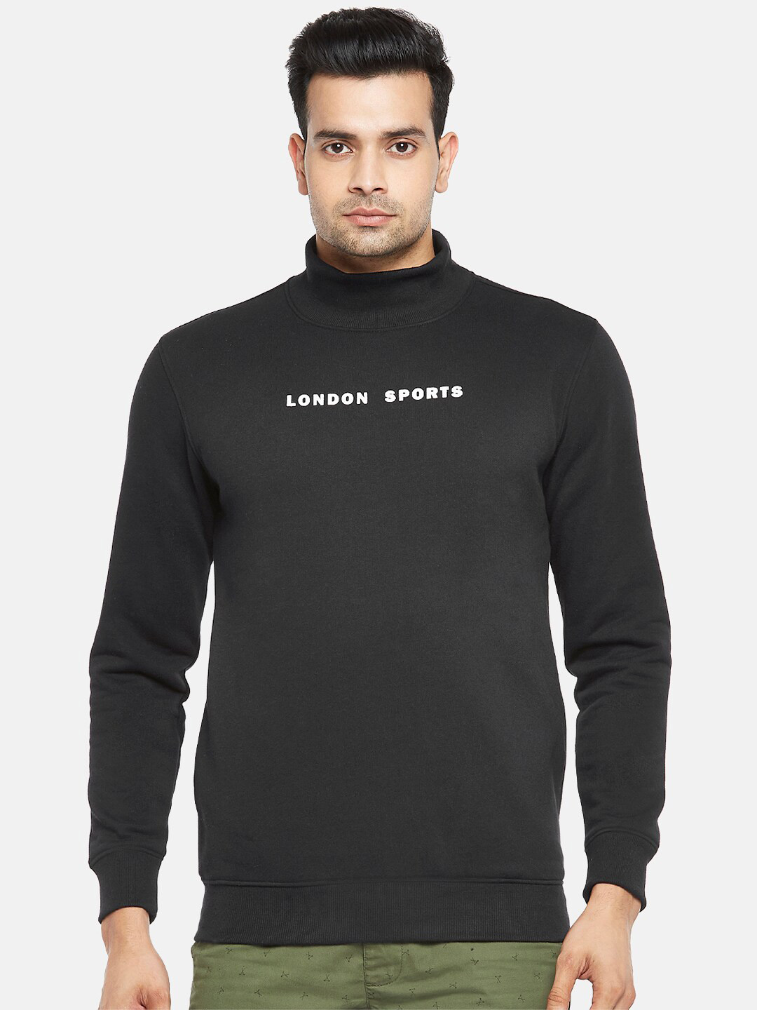 

BYFORD by Pantaloons Men Black Printed Sweatshirt