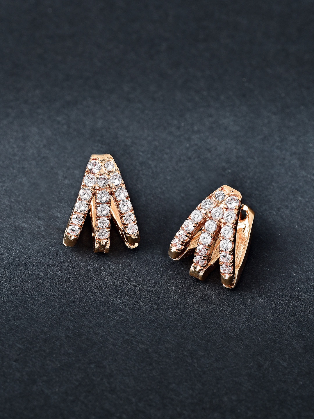 

MINUTIAE Rose Gold Contemporary Studs Earrings