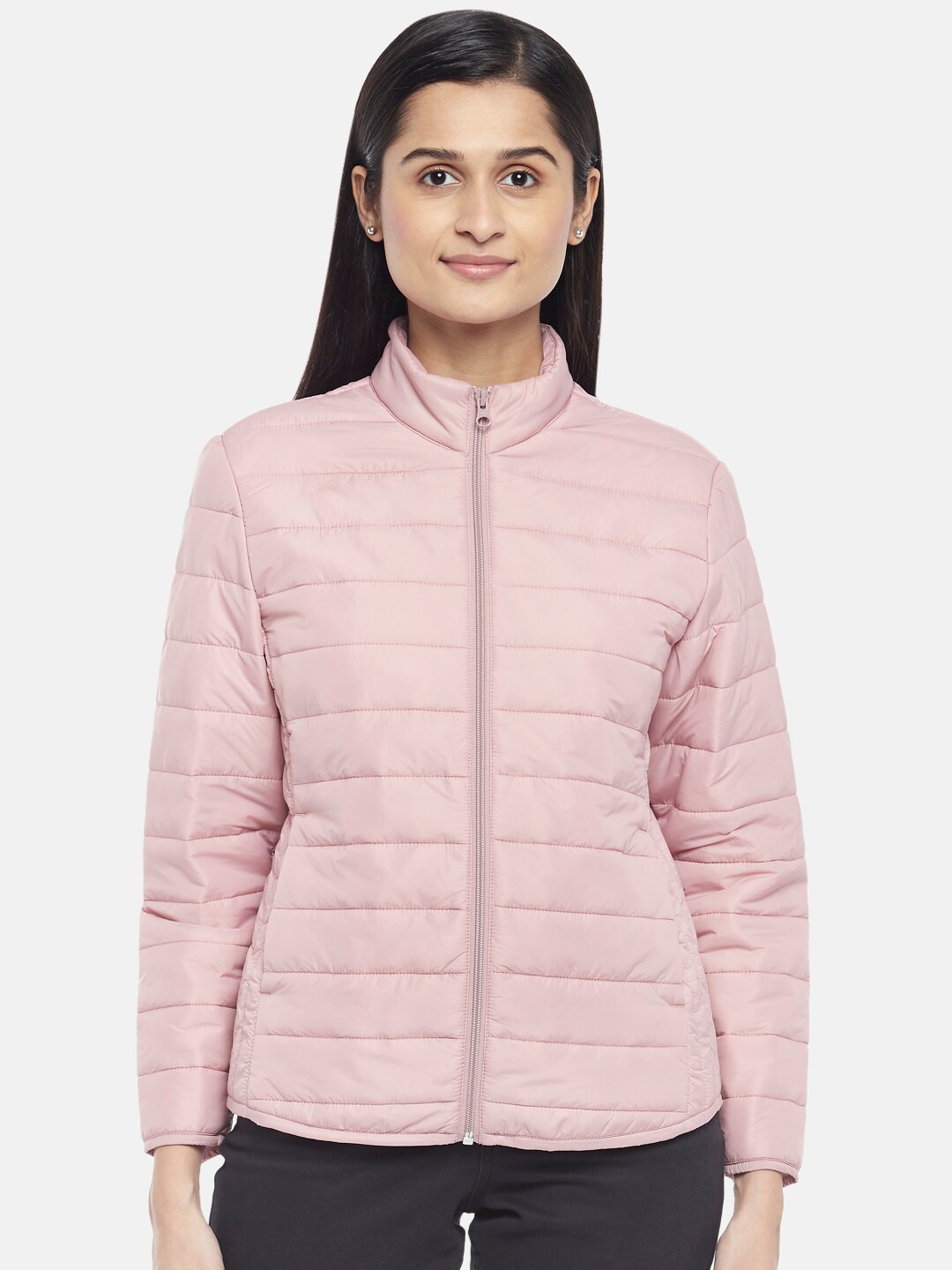

Honey by Pantaloons Women Pink Solid Puffer Jacket