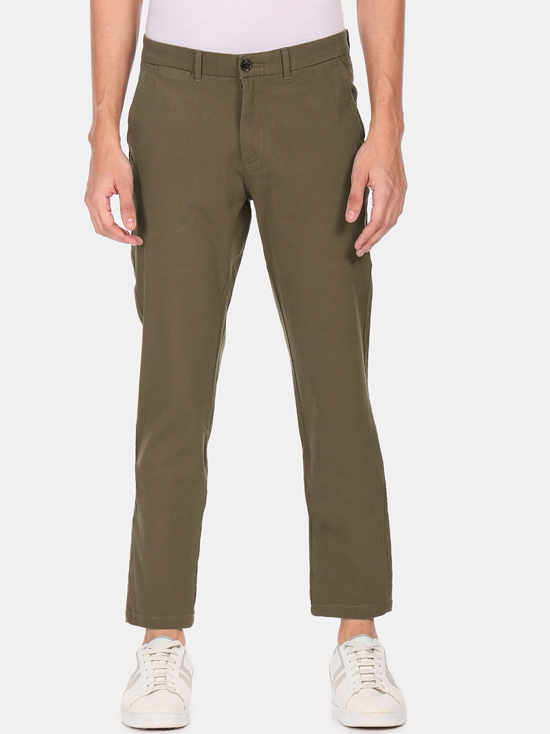 

Arrow Sport Men Olive Green Trousers