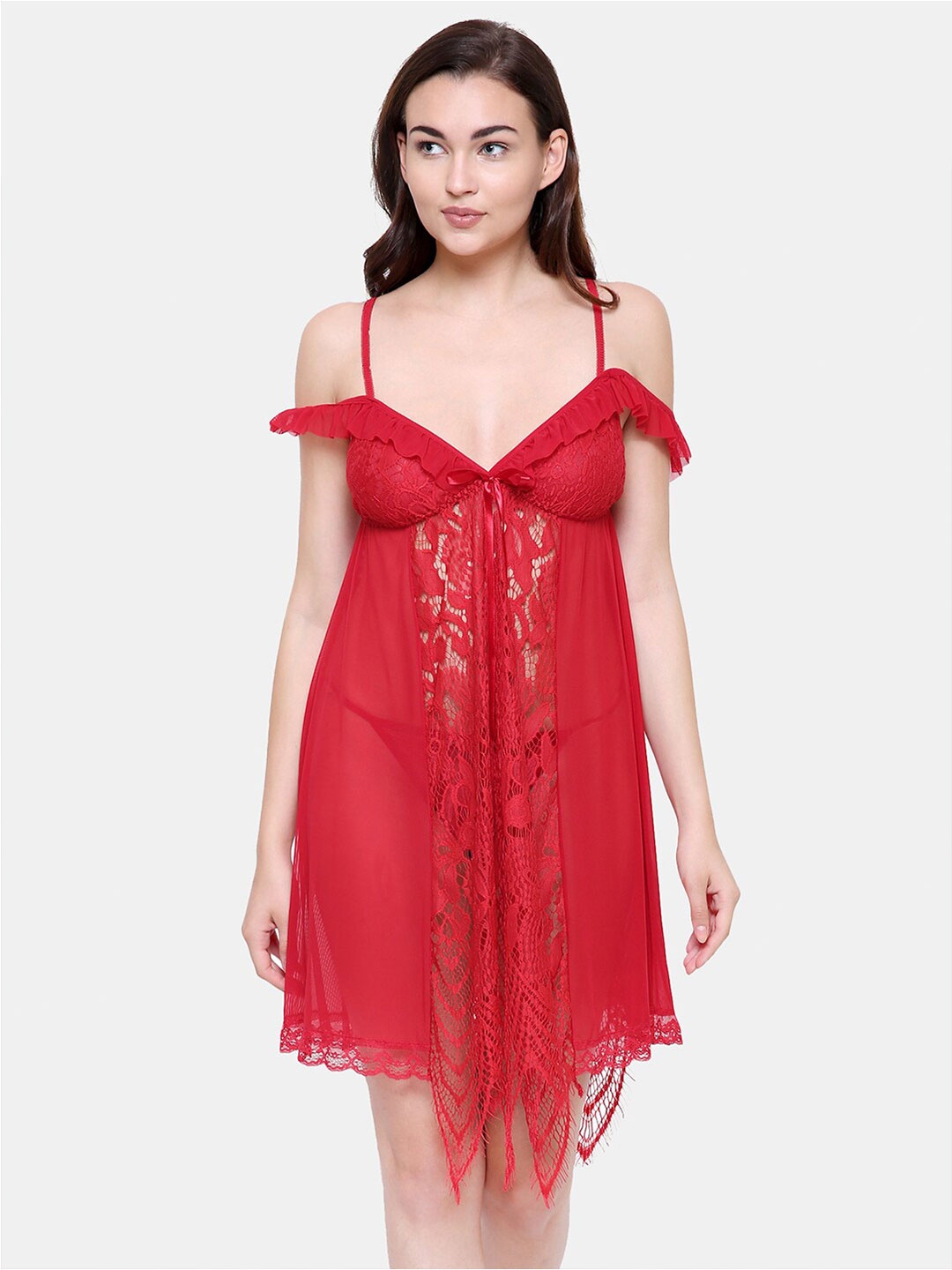 

FashionRack Red Net Baby Doll