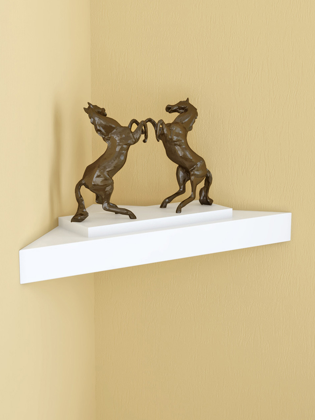 

Home Sparkle White MDF Corner Wall Shelf