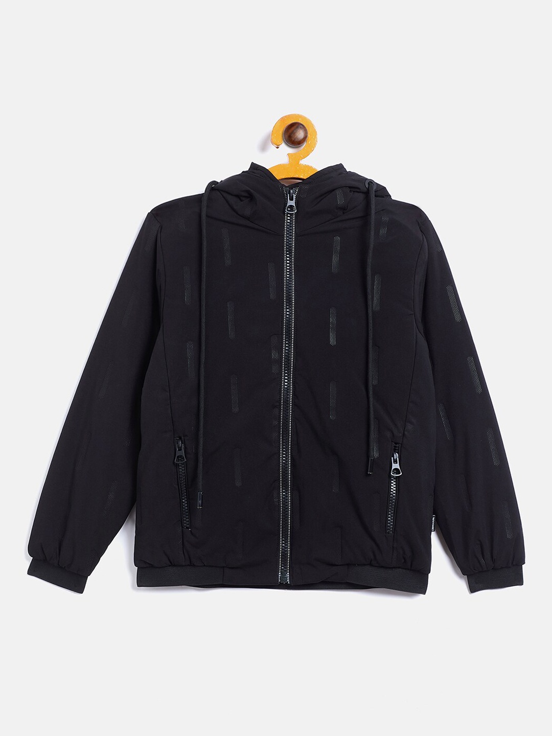 

Crimsoune Club Boy Black Solid Bomber Jacket