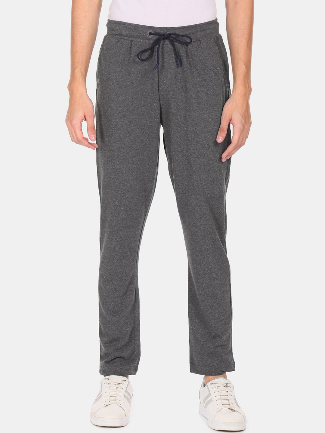 

Arrow Sport Men Charcoal Grey Solid Straight-Fit Track Pants