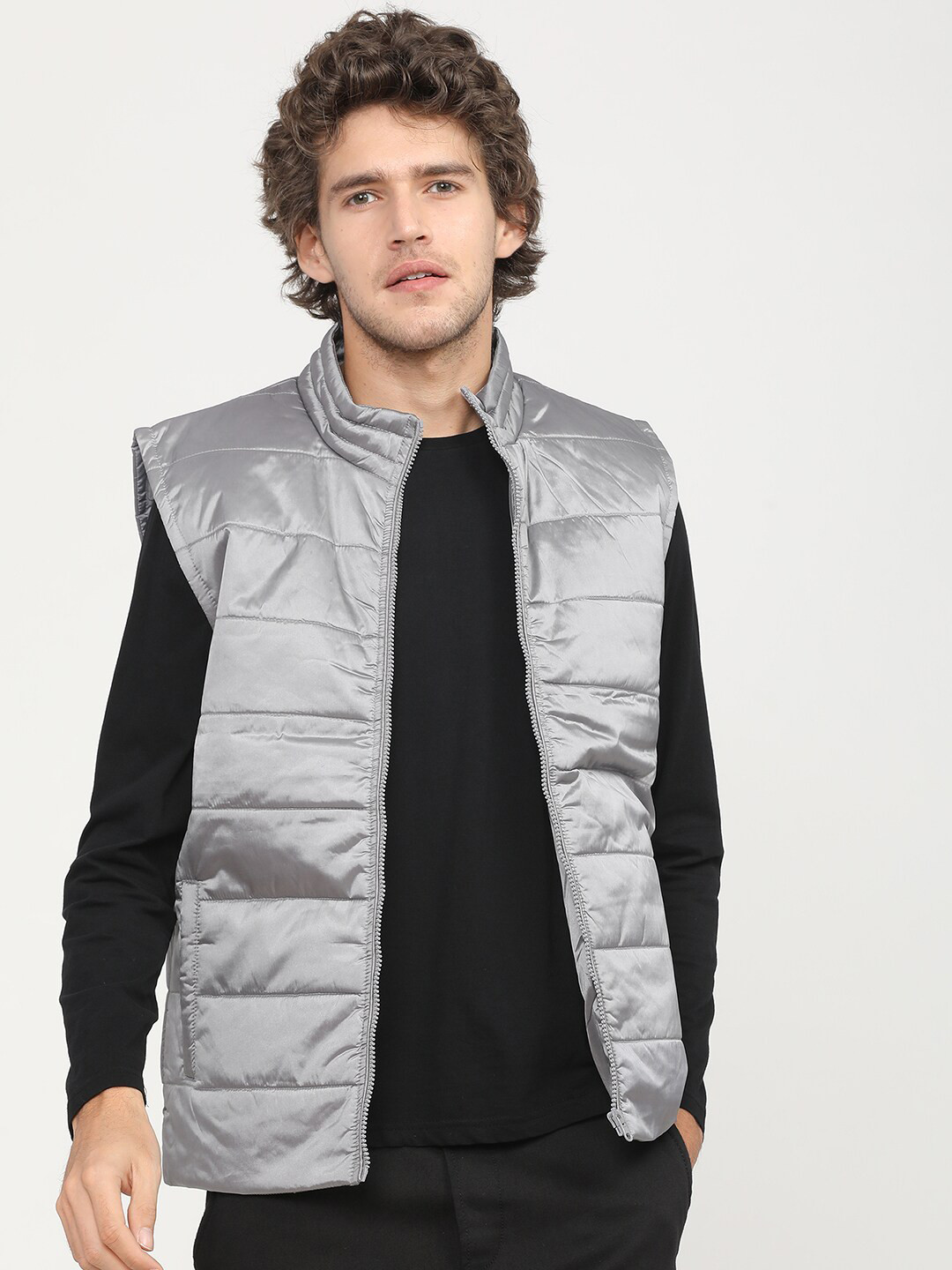 

HIGHLANDER Men Grey Padded Jacket