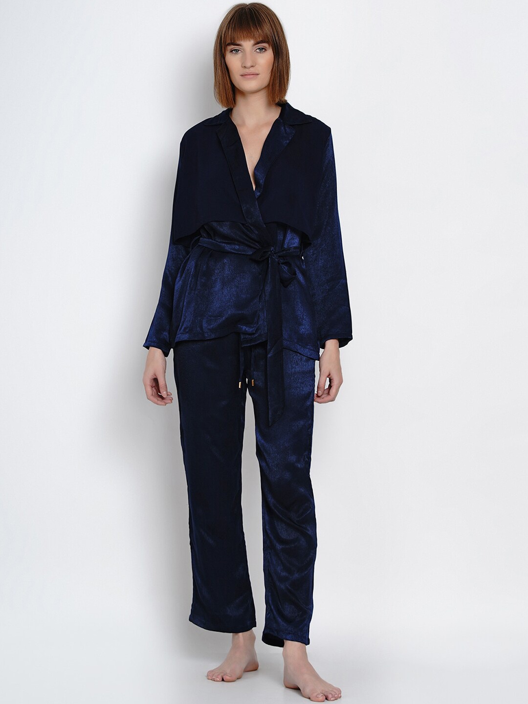 

EROTISSCH Women Navy Blue Night suit