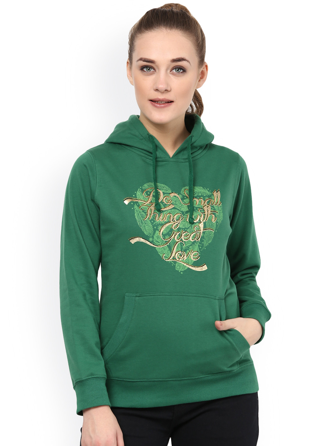 

Cayman Green Printed Hooded Sweatshirt