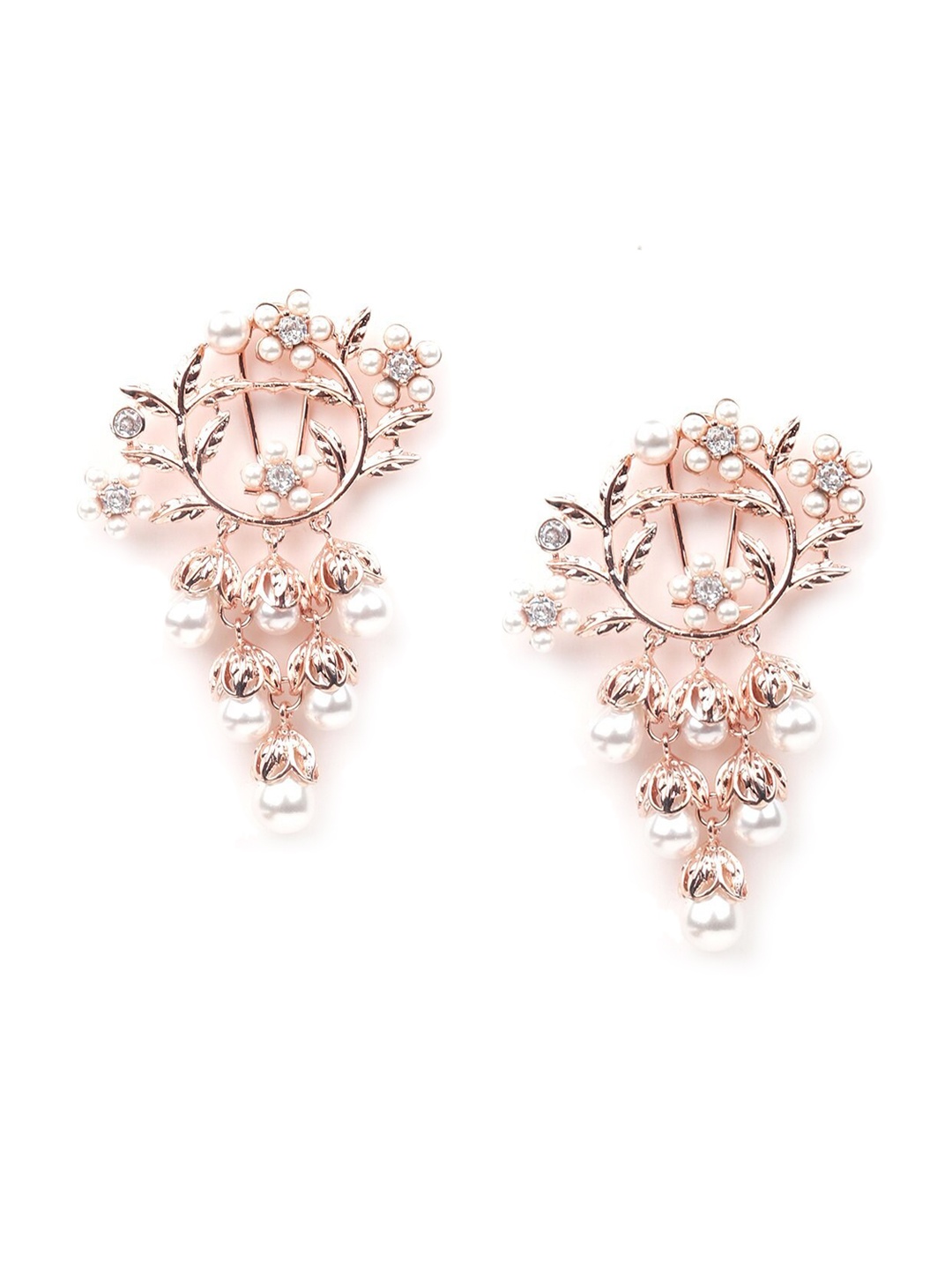 

ODETTE Pink Floral Drop Earrings