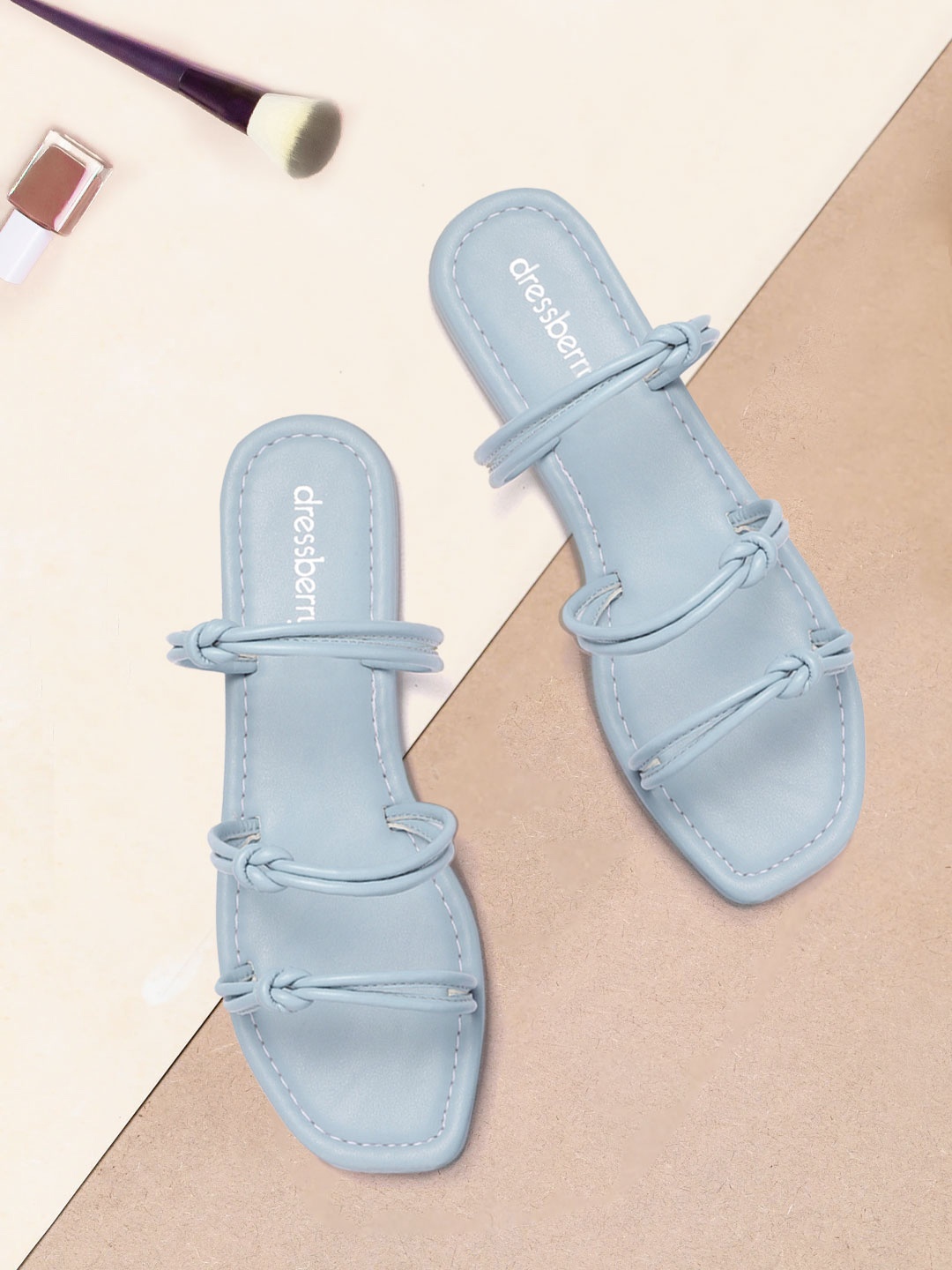 

DressBerry Women Blue Open Toe Flats