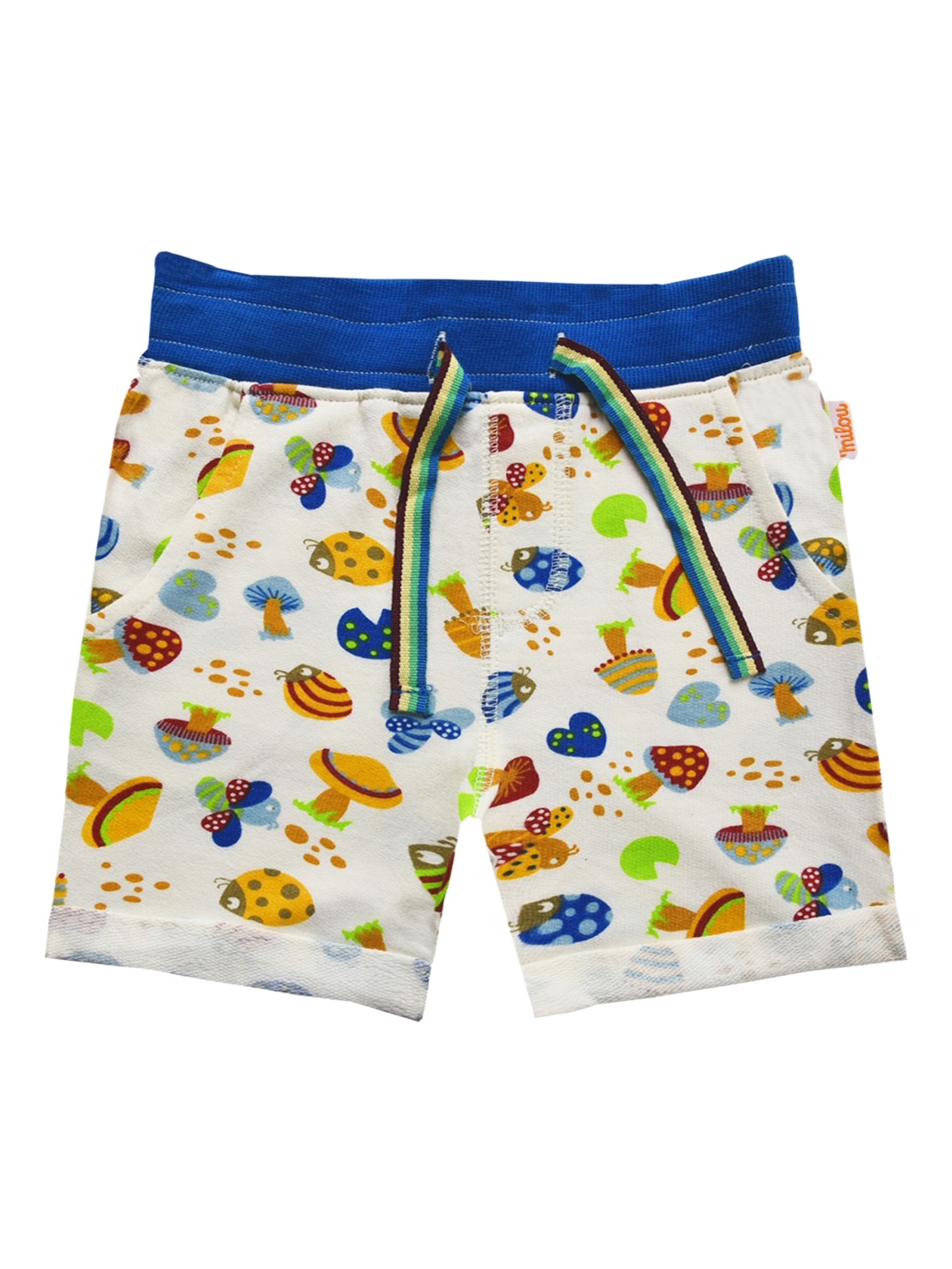 

milou Boys White Conversational Printed Regular Shorts