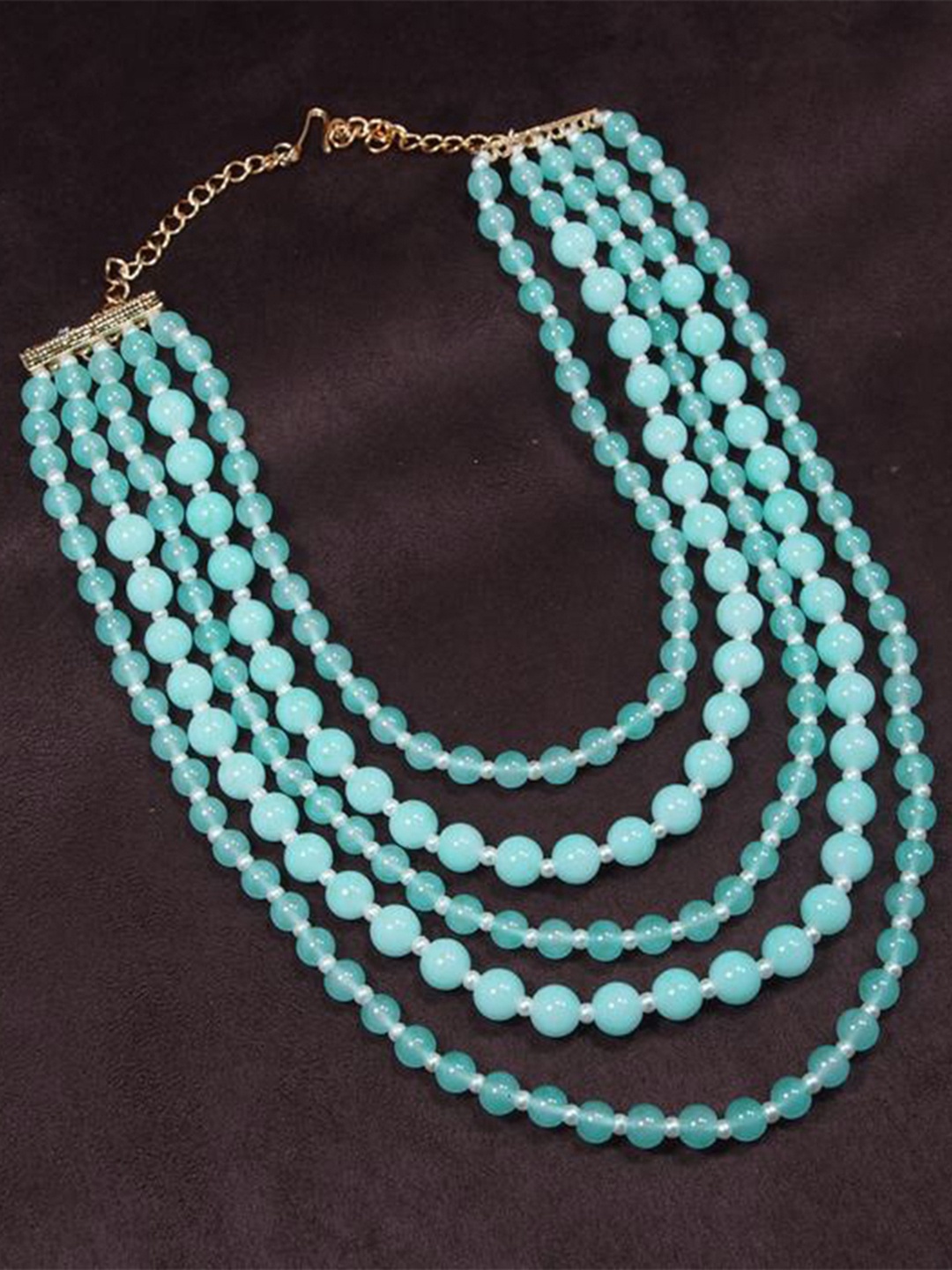 

Peora Turquoise Blue Gold-Plated Layered Necklace