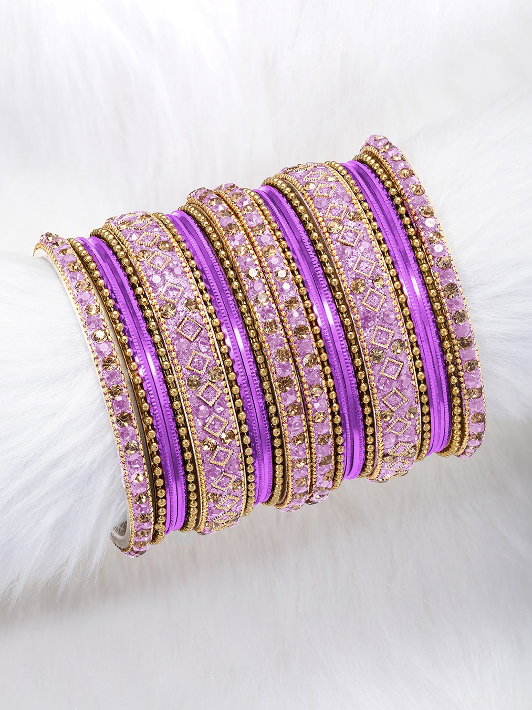 

Peora Set of 22 Pink Gold Plated Bridal Chuda Bangles