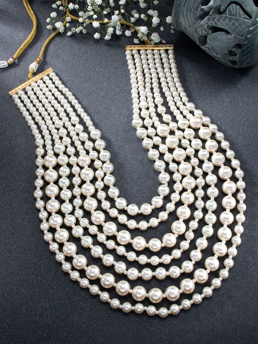 

Peora White Gold-Plated Layered Necklace