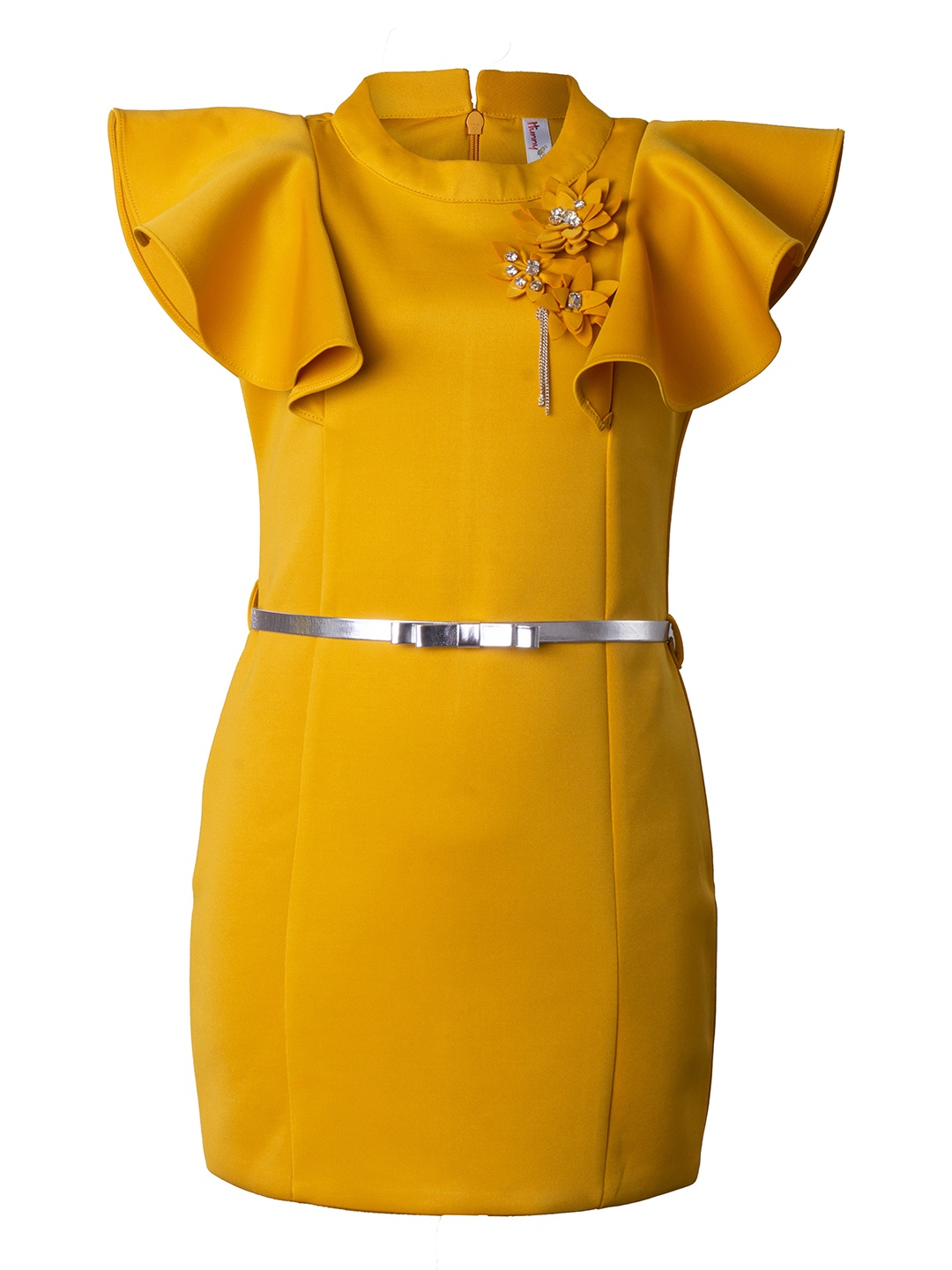 

Hunny Bunny Mustard Yellow & orange pepper Sheath Dress