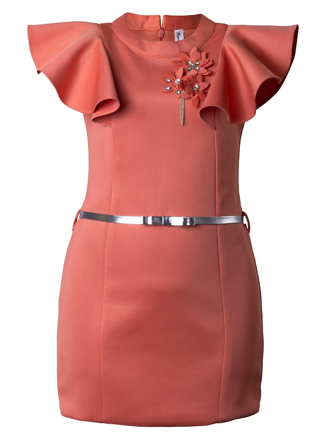 

Hunny Bunny Girls Rust Orange Bodycon Dress