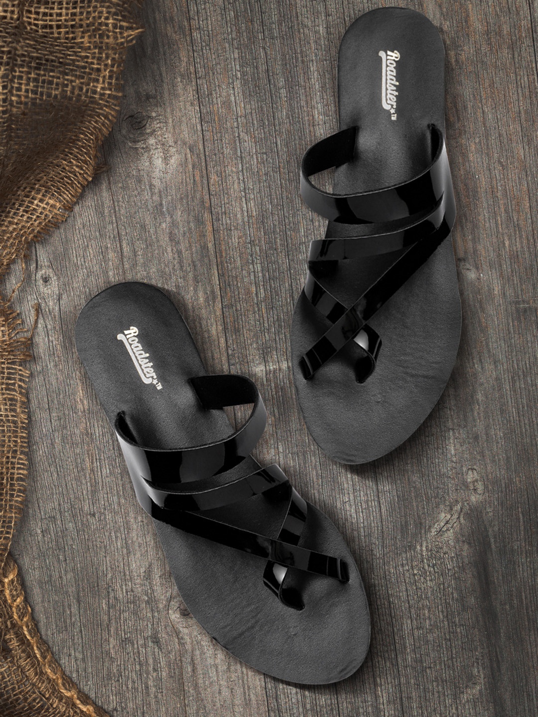 

Roadster Women Black One Toe Flats