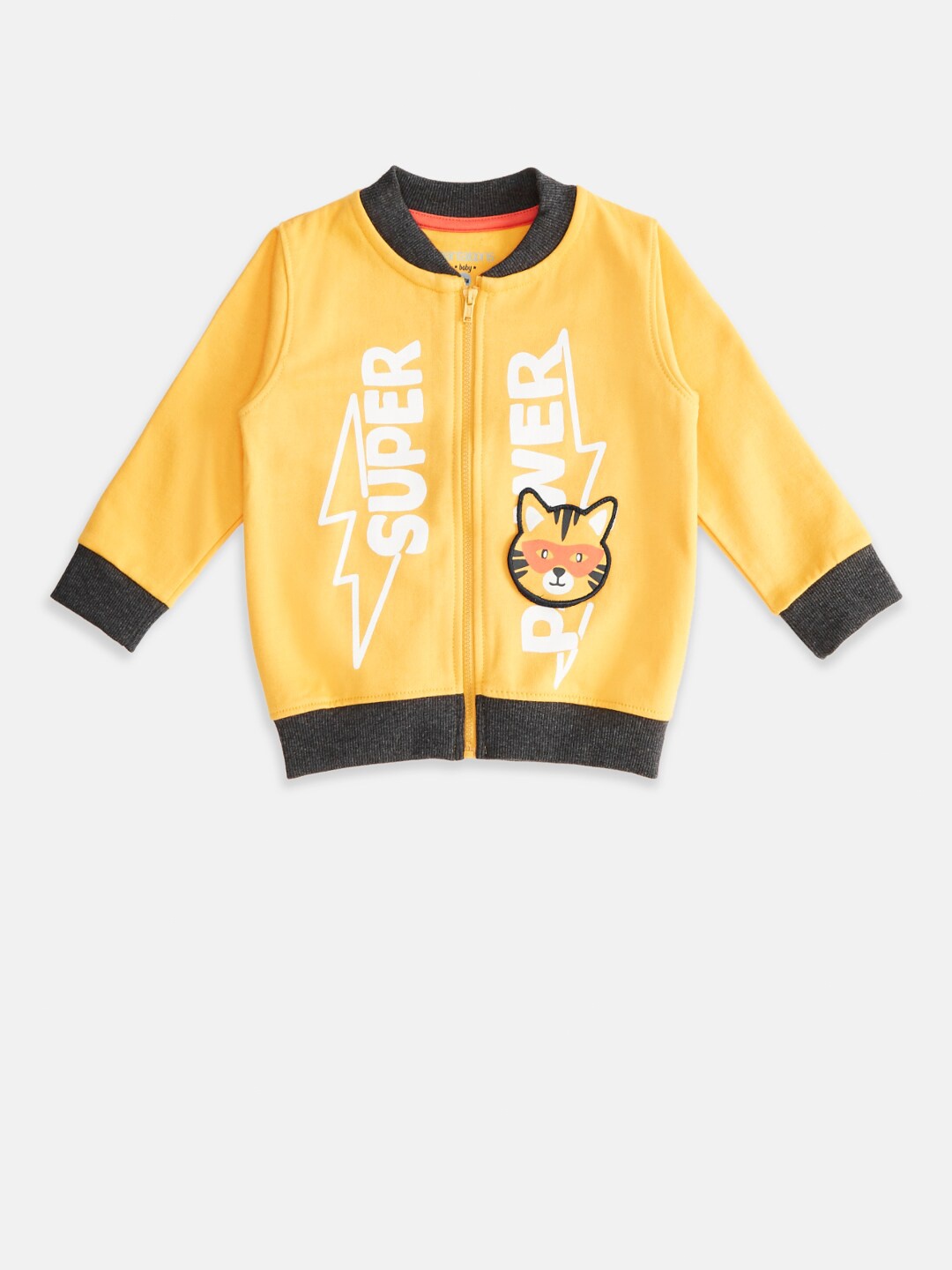 

Pantaloons Baby Boys Yellow Printed Sweatshirt