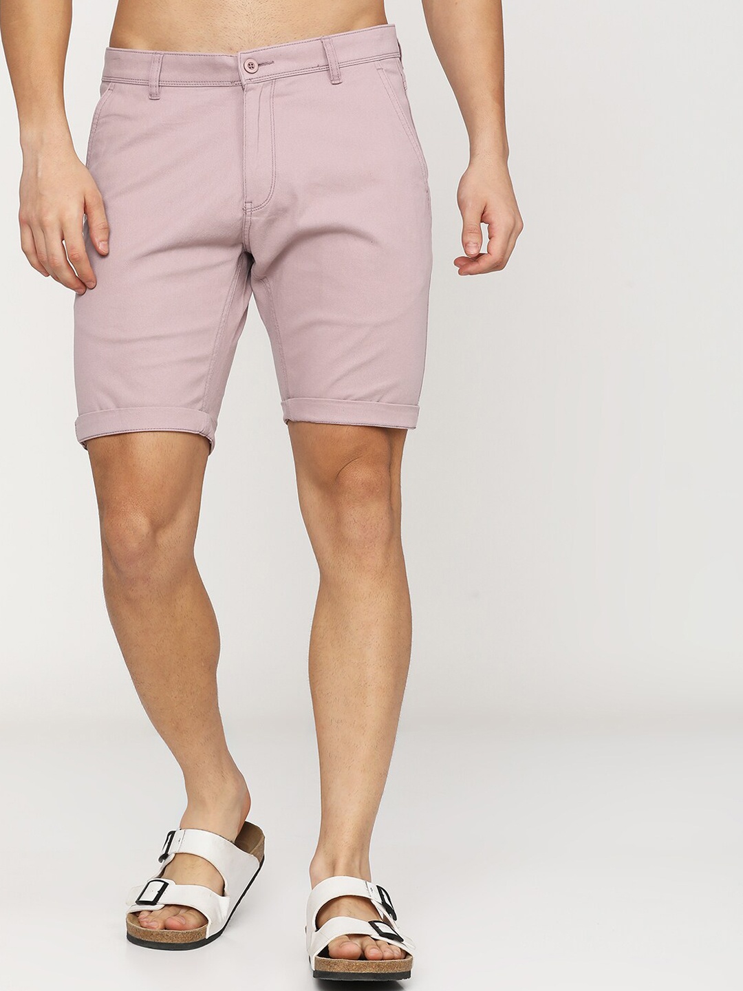 

HIGHLANDER Men Pink Slim Fit Regular Shorts