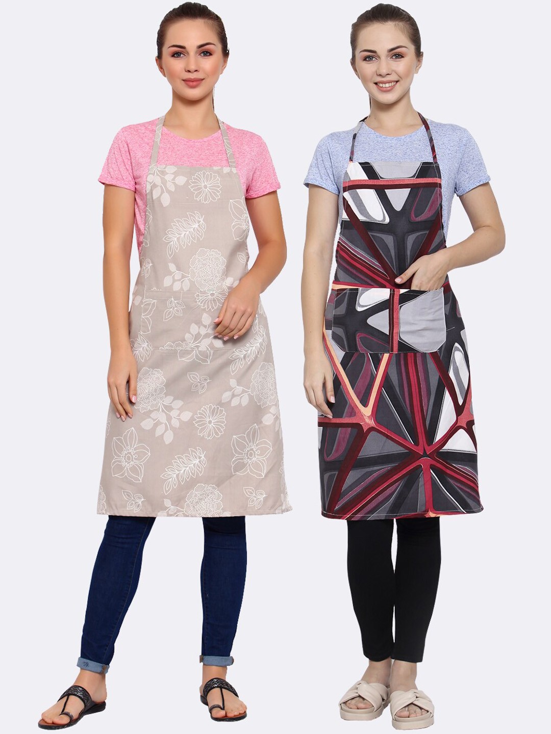 

Arrabi Pack of 2 Multi Printed Aprons