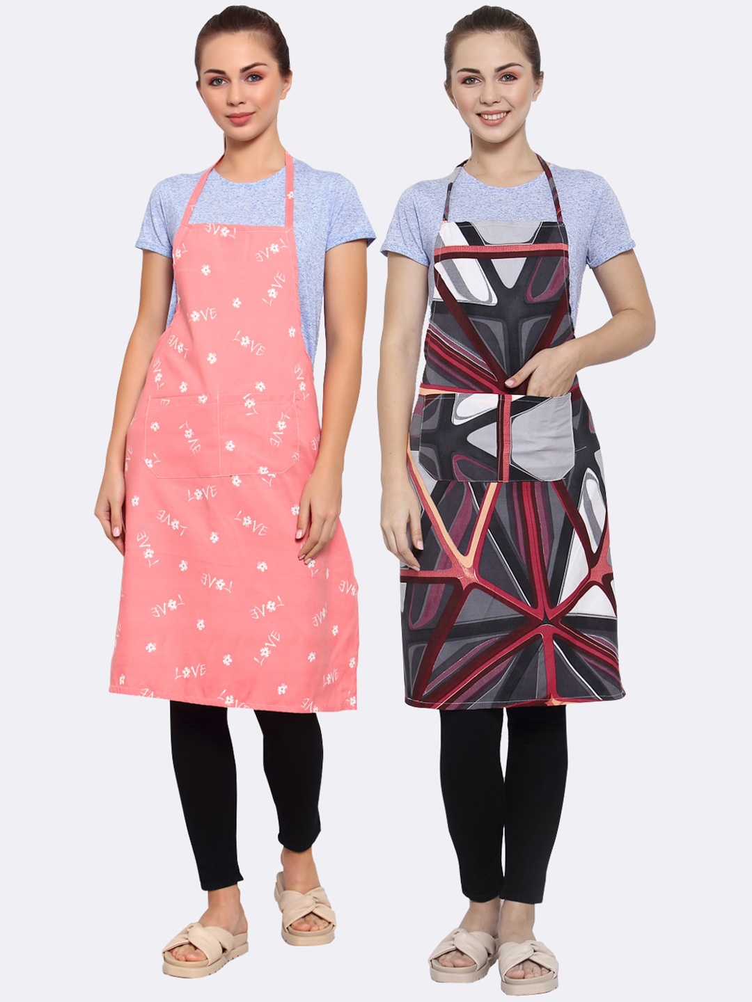 

Arrabi Pack of 2 Multi Printed Aprons