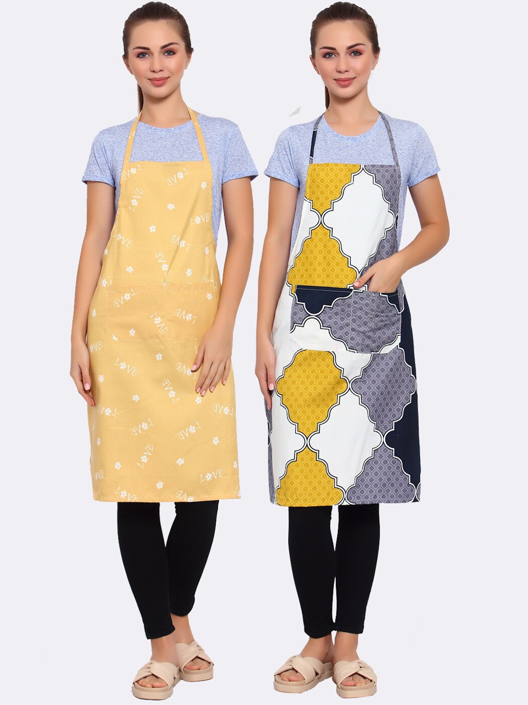 

Arrabi Pack of 2 Multi Printed Aprons