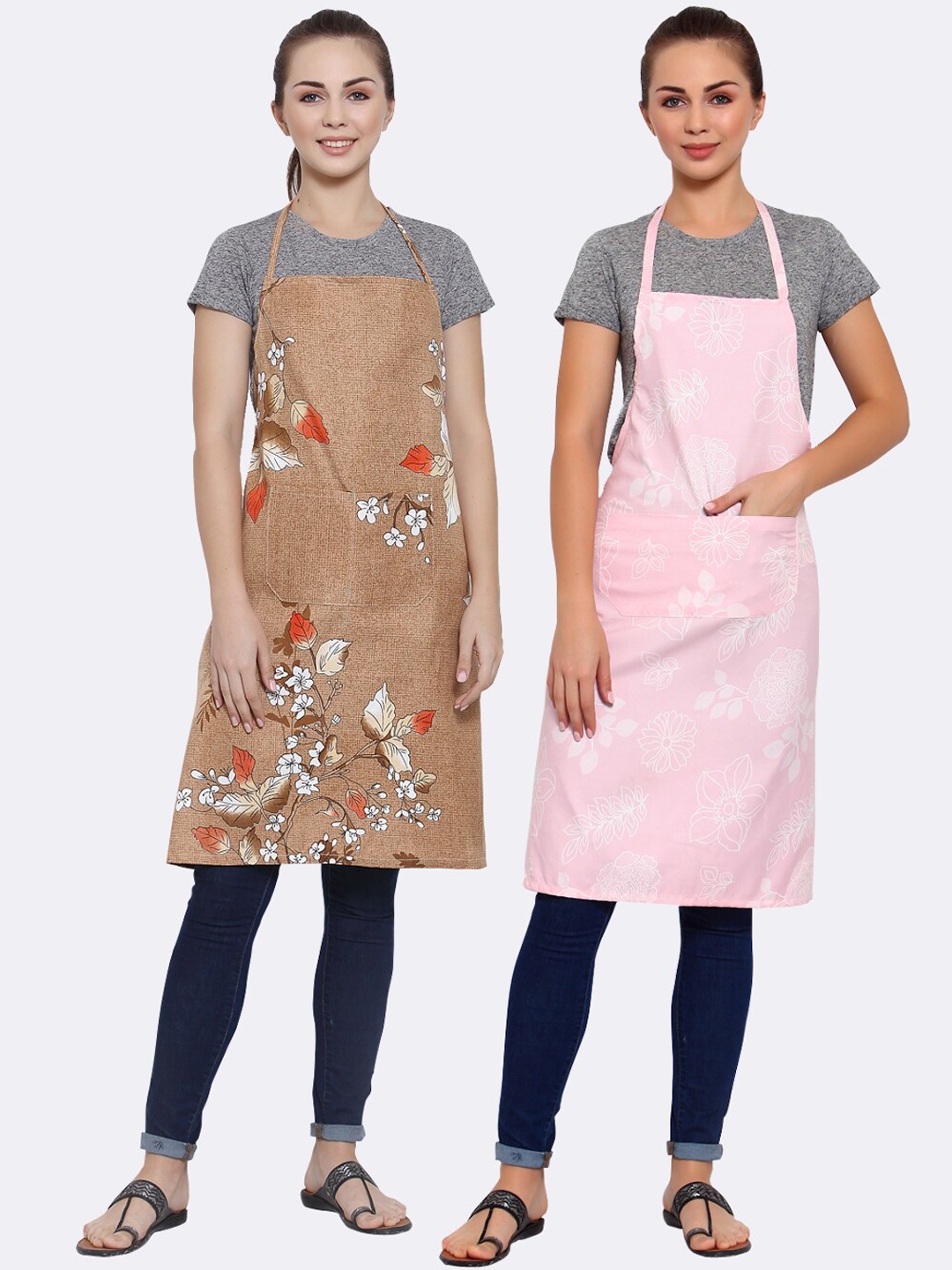 

Arrabi Multicoloured Pack of 2 Printed Aprons, Multi
