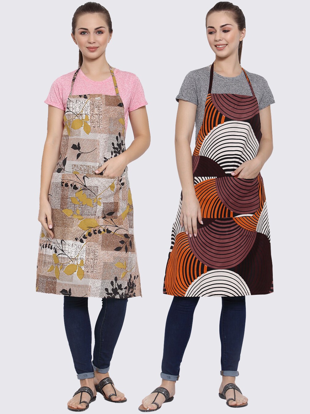 

Arrabi Pack of 2 Multi Printed Aprons