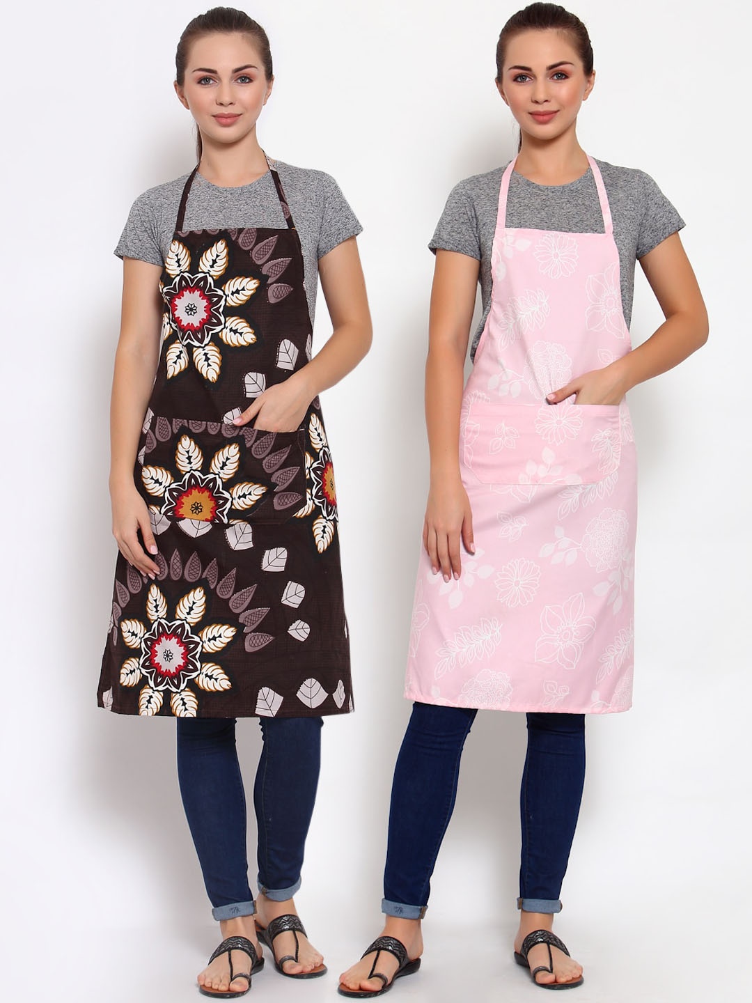 

Arrabi Multicoloured Pack of 2 Printed Aprons, Multi