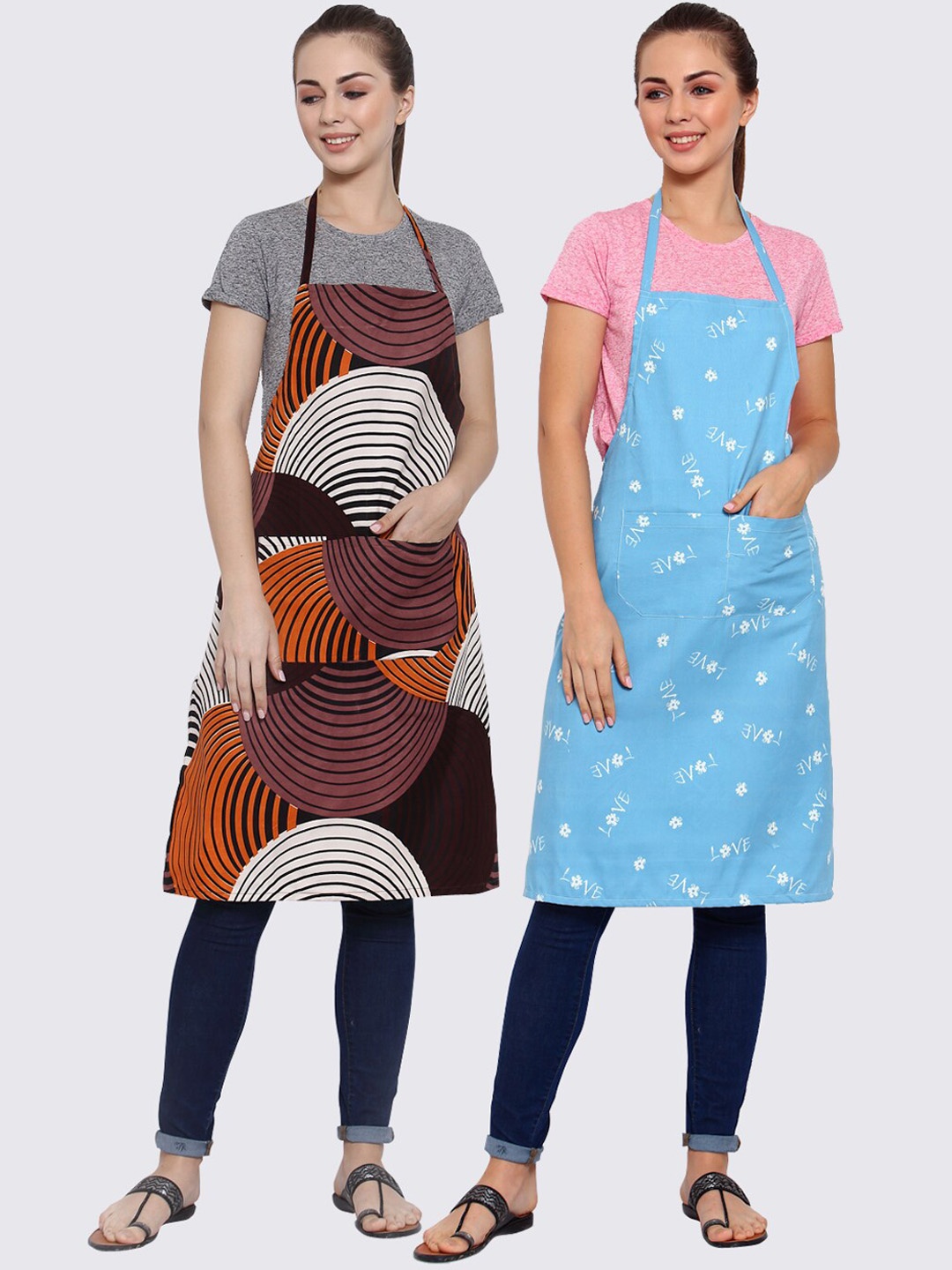 

Arrabi Pack of 2 Multi Printed Aprons