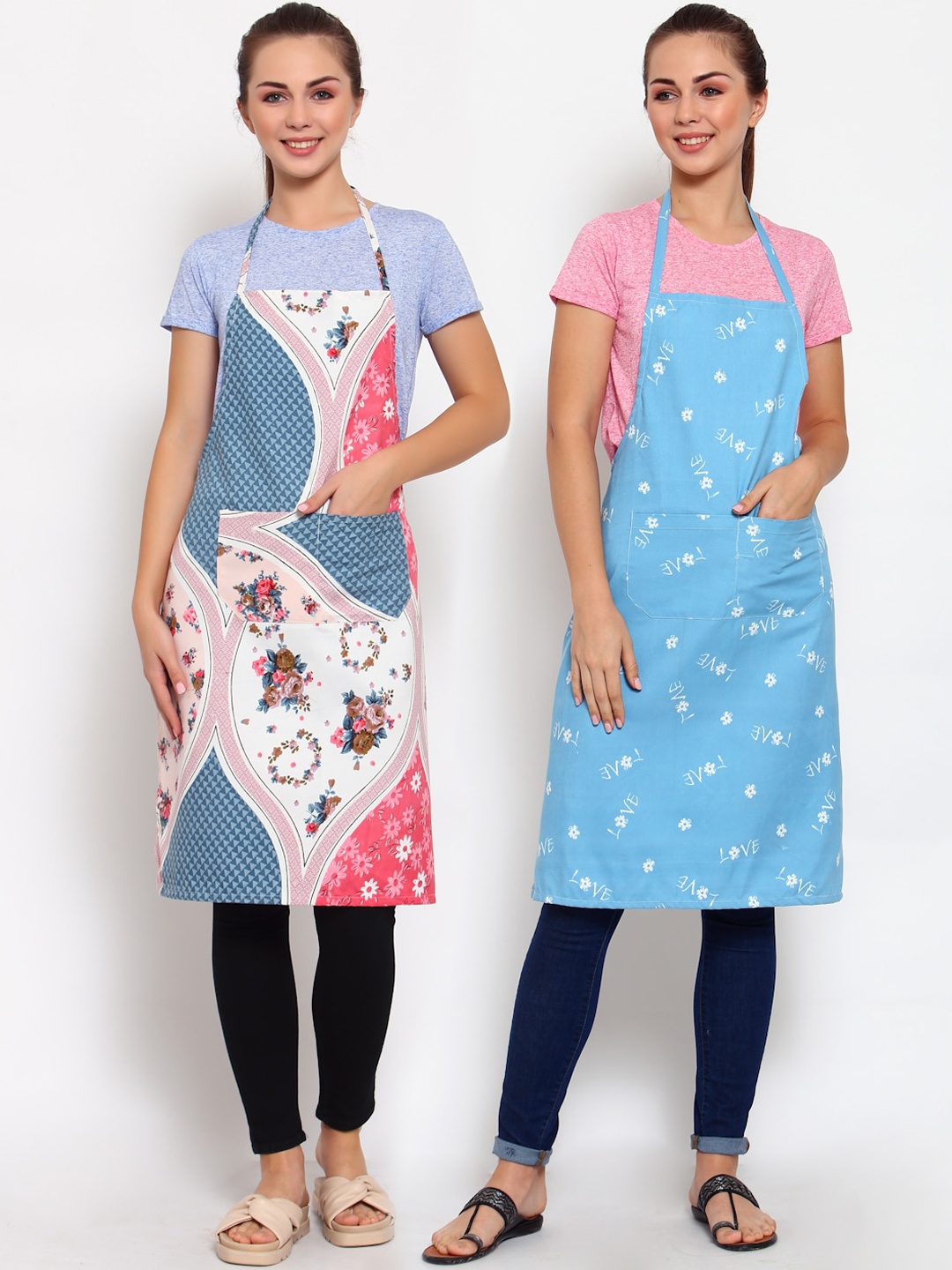 

Arrabi Pack of 2 Multi Printed Aprons