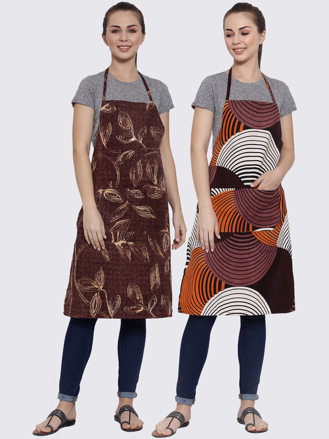 

Arrabi Multicoloured Pack of 2 Printed Aprons, Multi