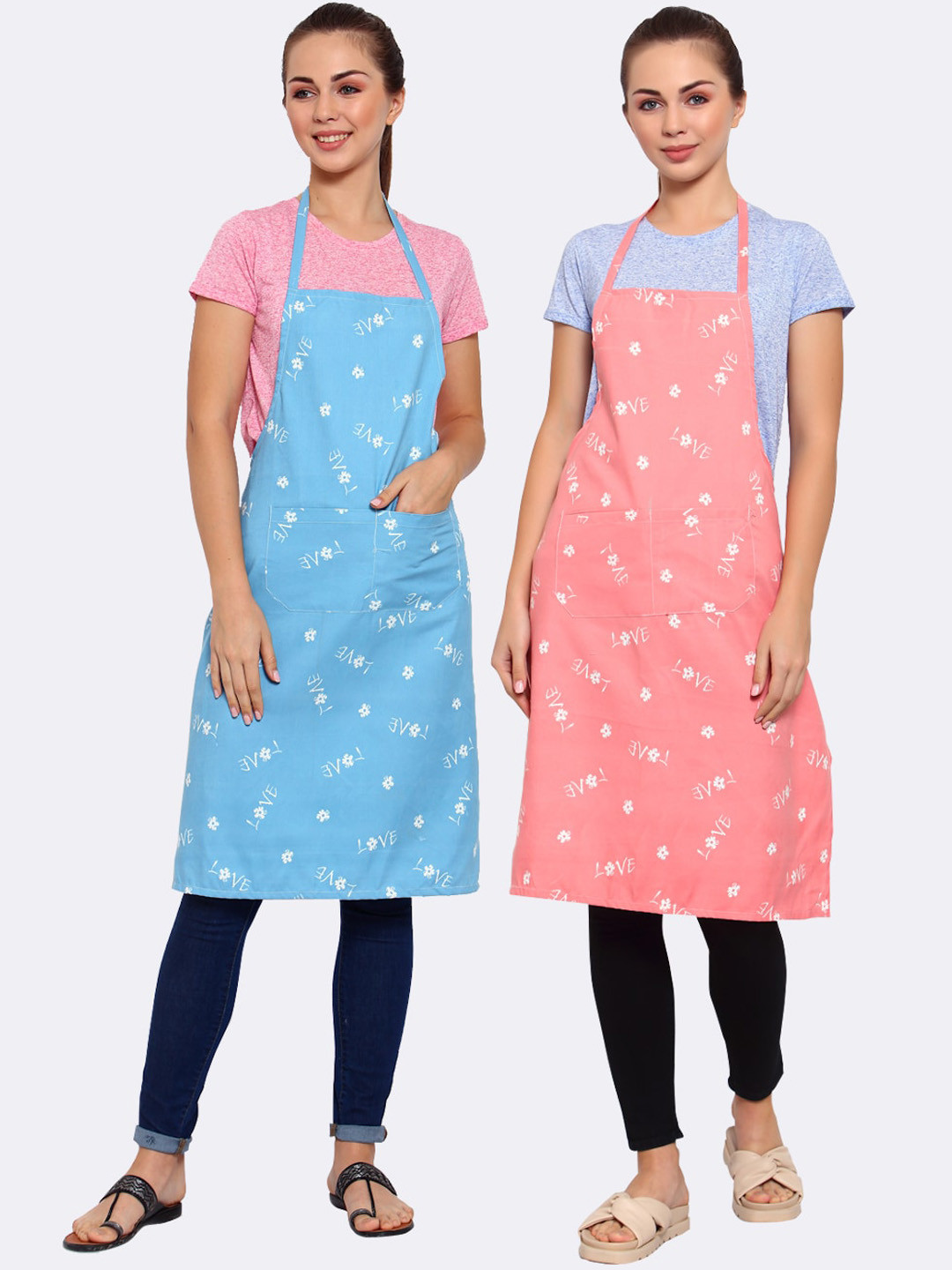 

Arrabi Pack of 2 Multi Printed Aprons