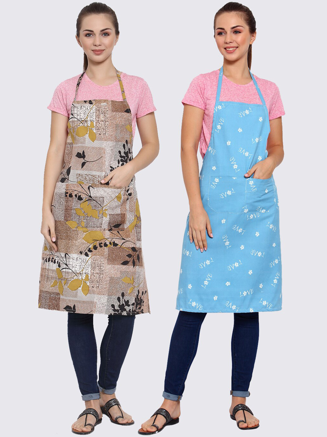 

Arrabi Pack of 2 Multi Printed Aprons