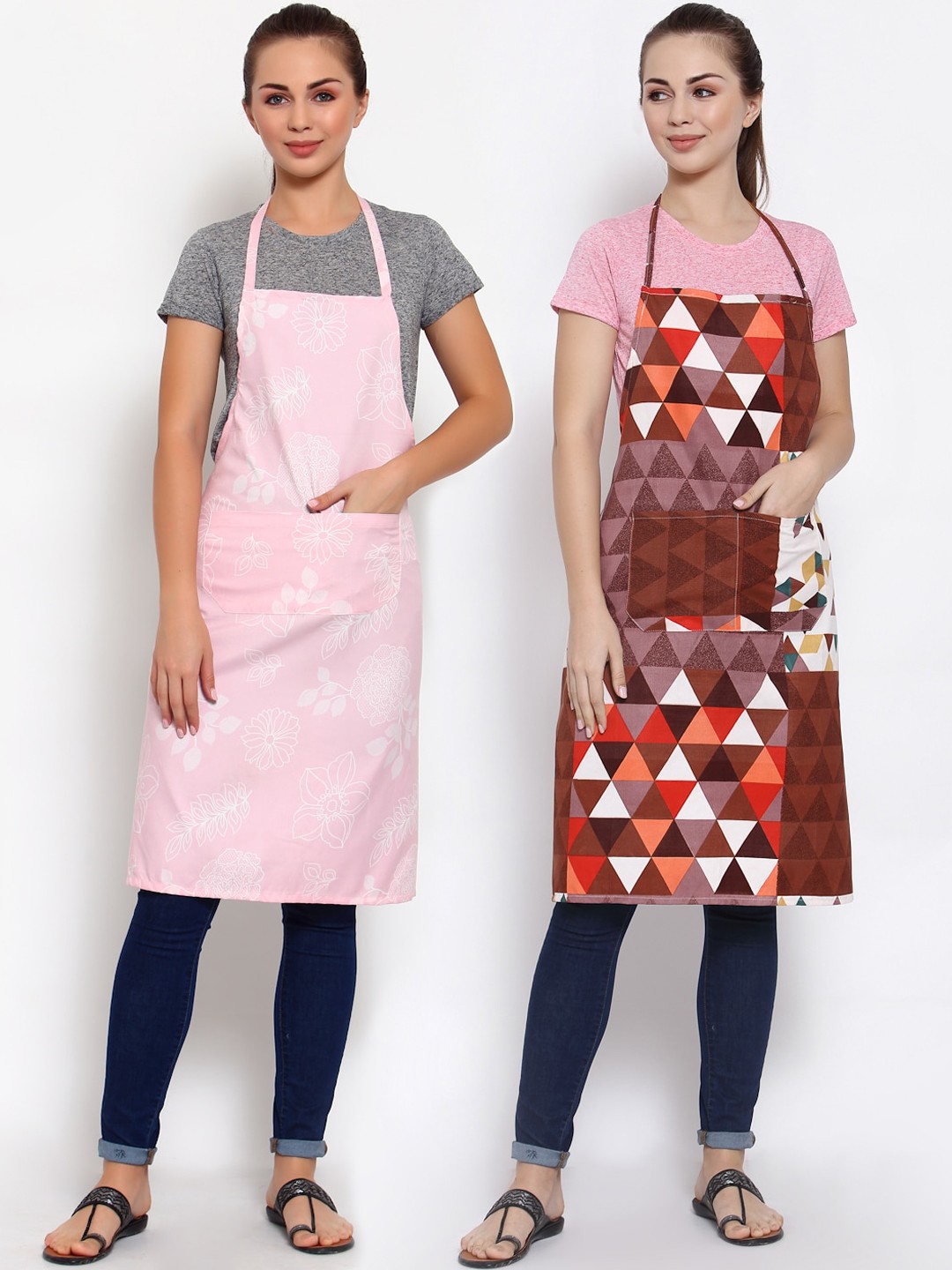 

Arrabi Pack of 2 Multicolored Printed Apron, Multi