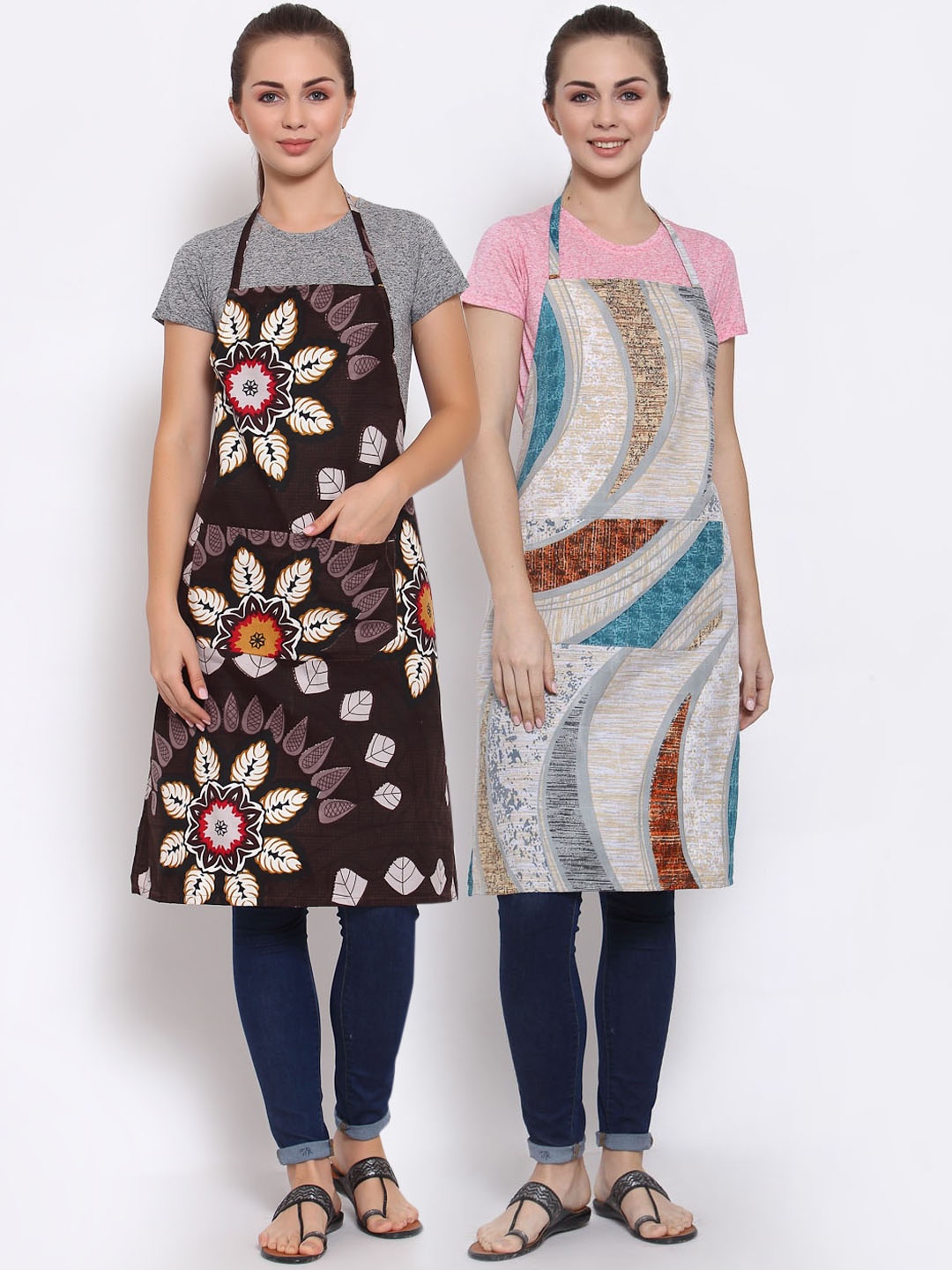 

Arrabi Pack of 2 Multi Printed Aprons