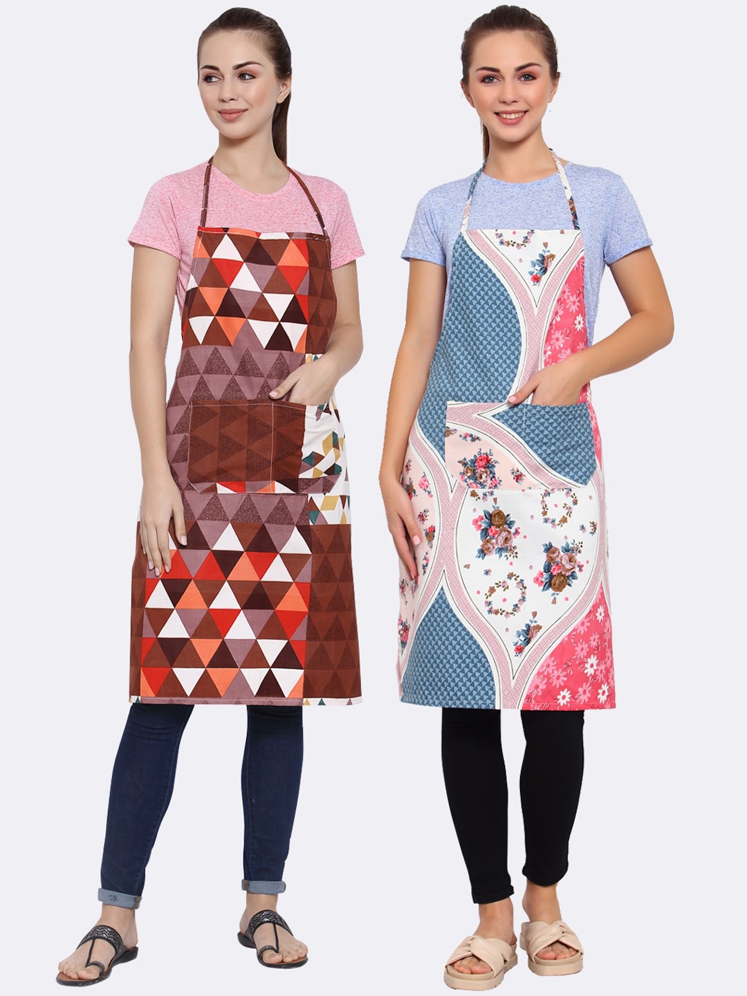 

Arrabi Pack of 2 Multi Printed Aprons